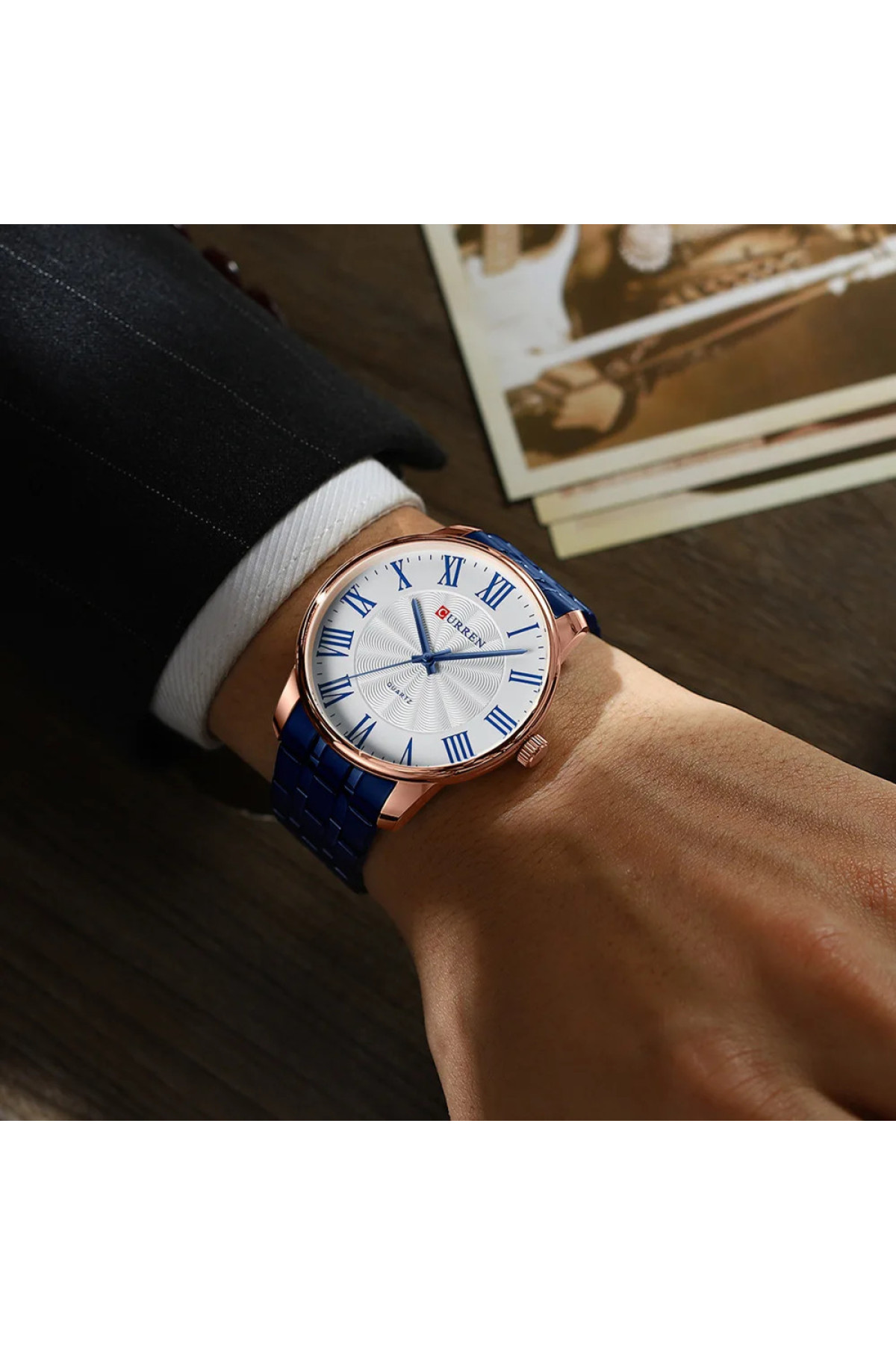 Наручні годинники Curren Curren Curren 8422 Blue-Gold-White