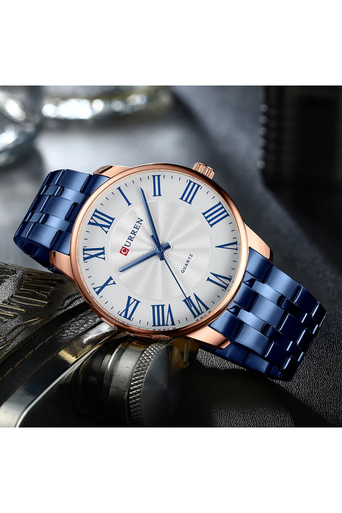 Наручні годинники Curren Curren Curren 8422 Blue-Gold-White