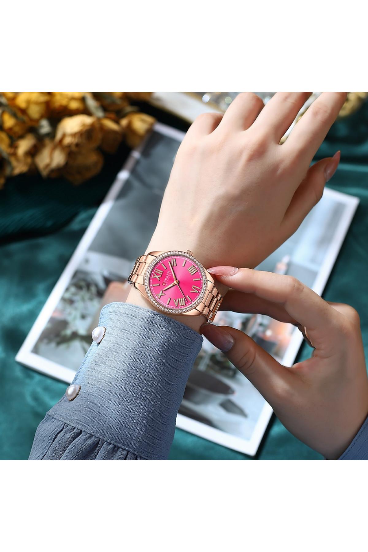 Наручні годинники Curren Curren Curren 9088 Rose Gold-Pink