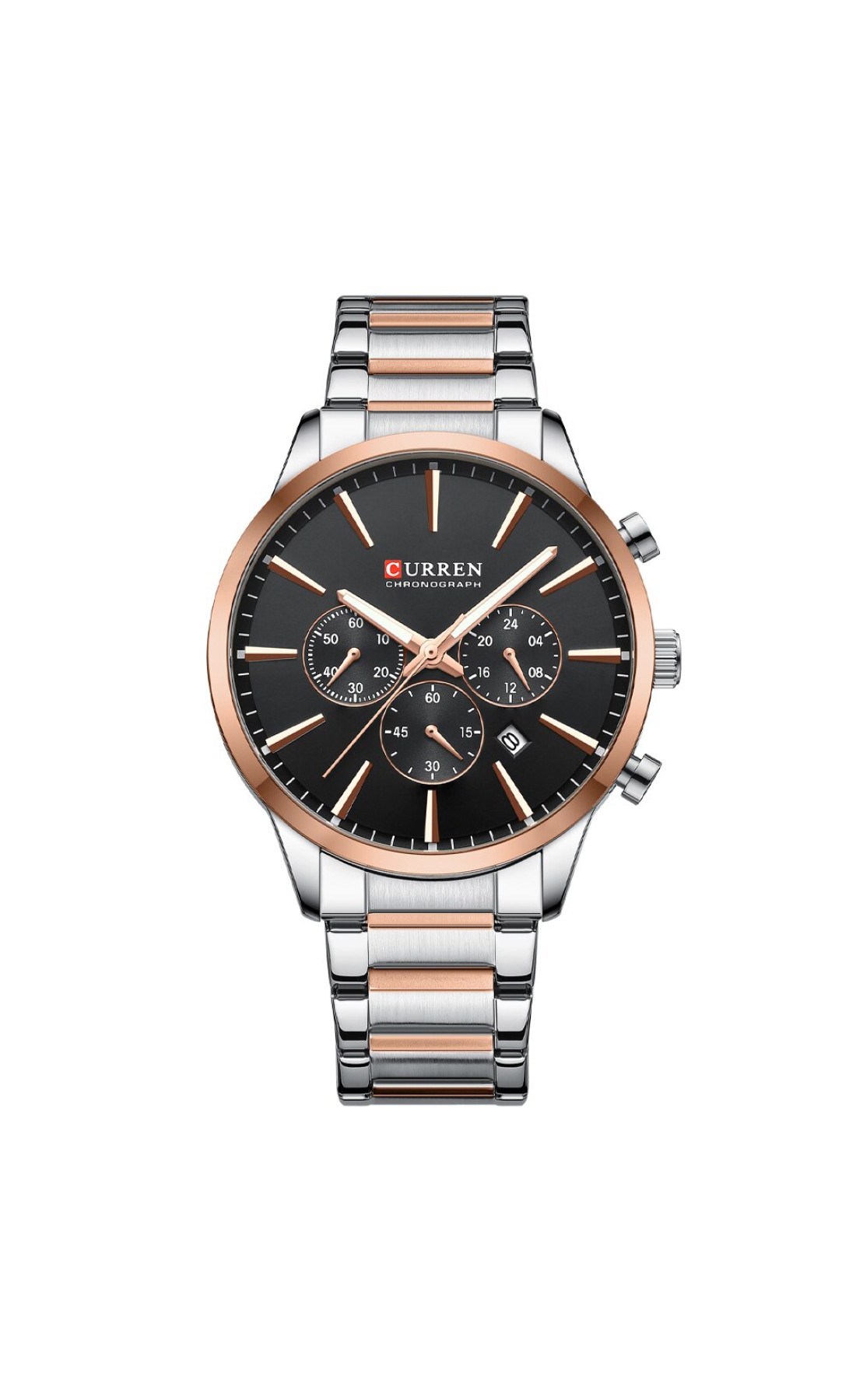 Наручні годинники Curren Curren Curren 8435 Silver-Rose Gold-Black