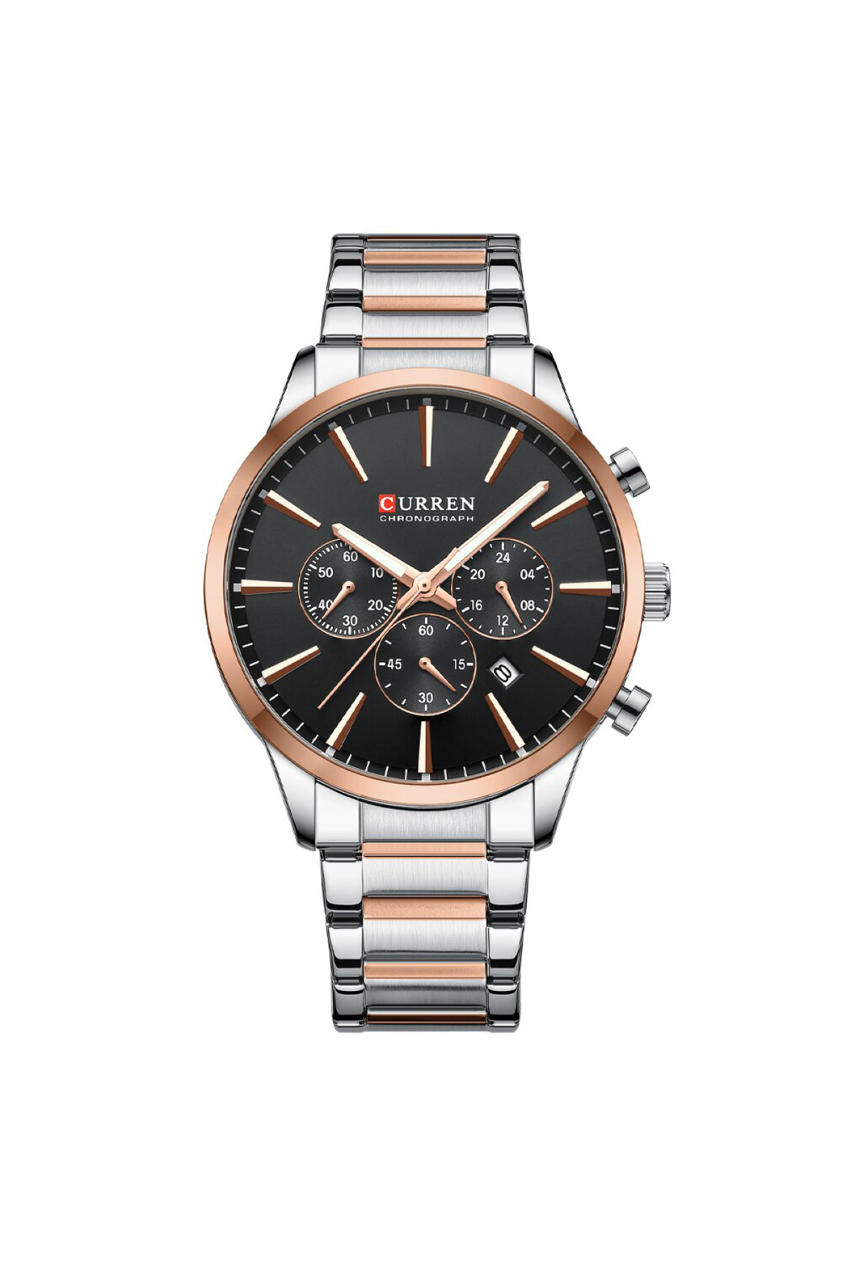 Наручні годинники Curren Curren Curren 8435 Silver-Rose Gold-Black