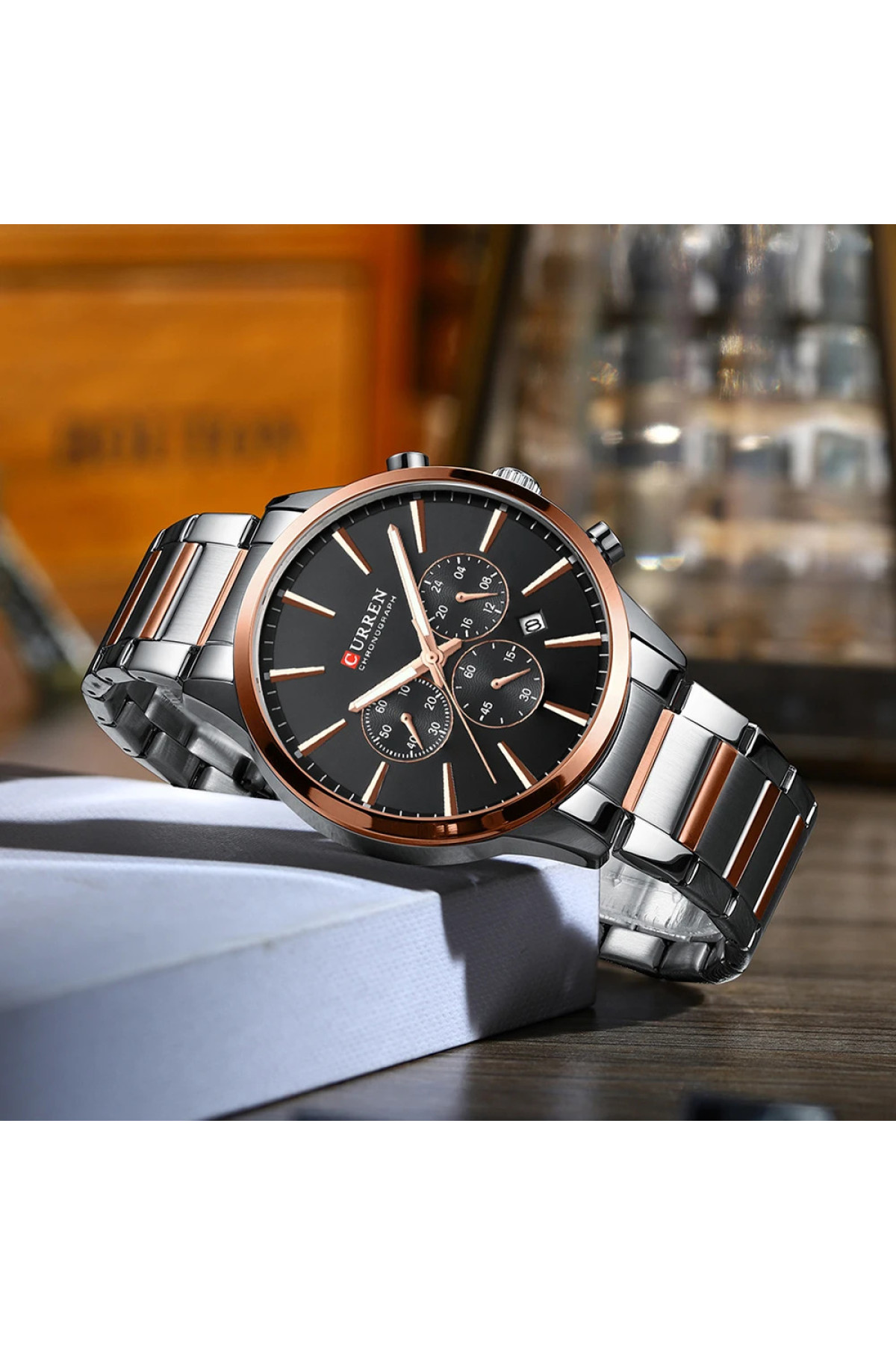 Наручні годинники Curren Curren Curren 8435 Silver-Rose Gold-Black