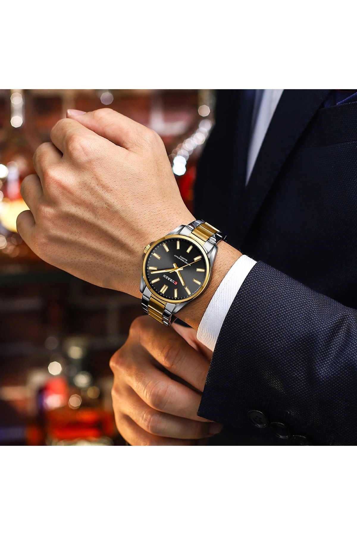 Наручні годинники Curren Curren Curren 9090 Silver-Gold-Black