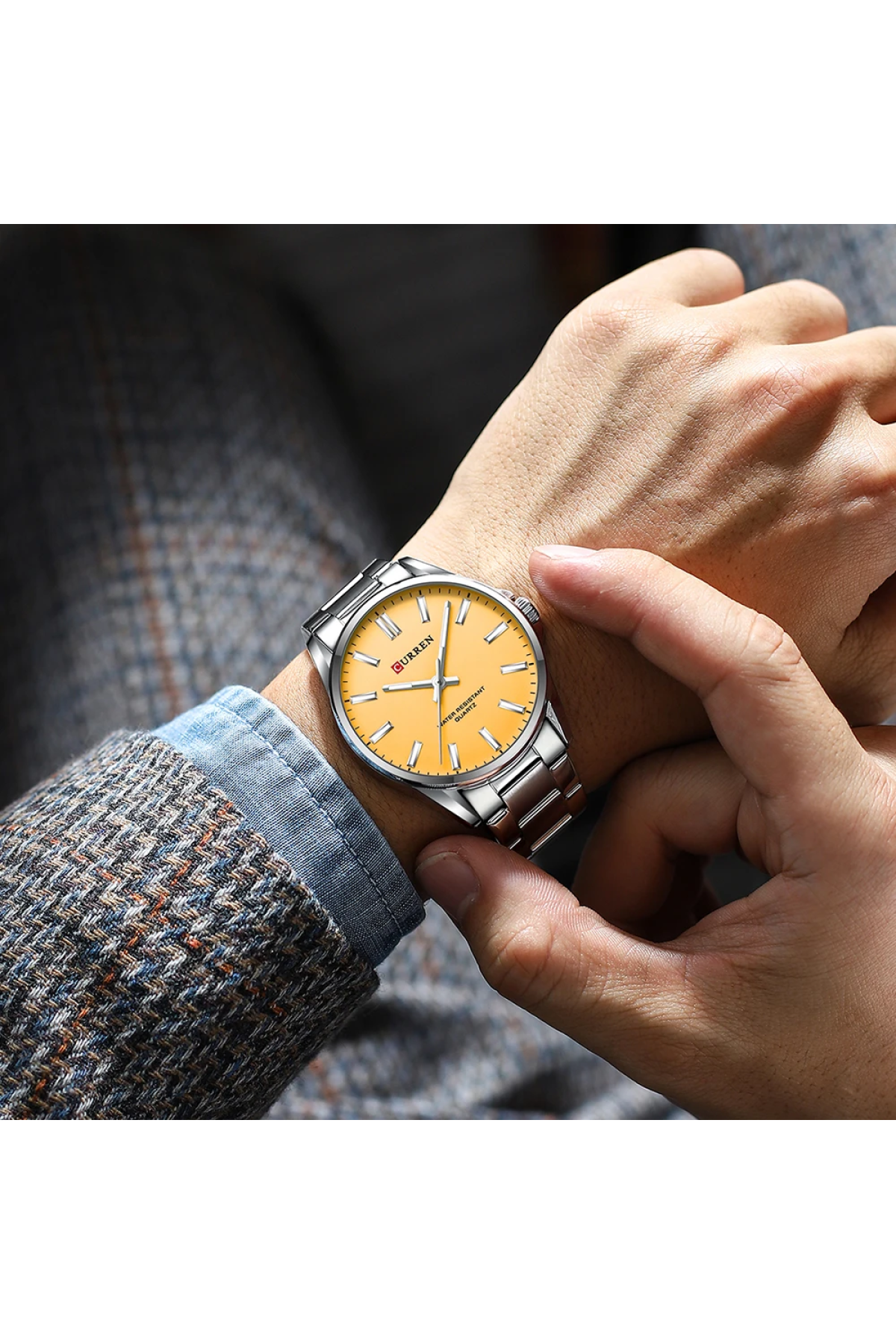 Наручні годинники Curren Curren Curren 9090 Silver-Orange