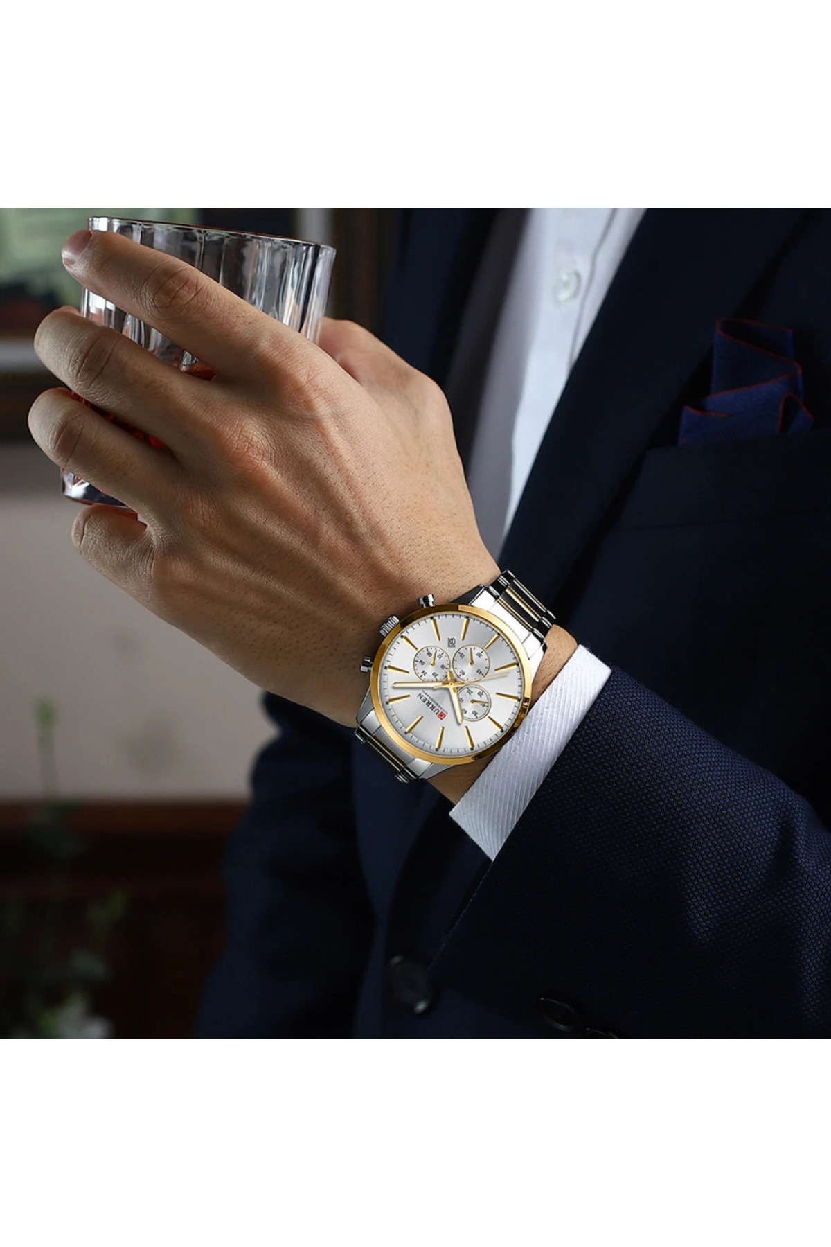 Наручні годинники Curren Curren Curren 8435 Silver-Gold-Silver