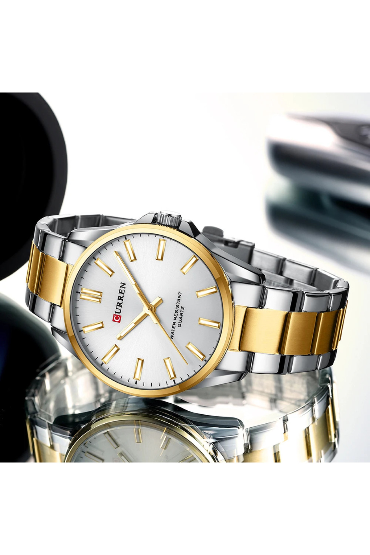 Наручні годинники Curren Curren Curren 9090 Silver-Gold-Silver