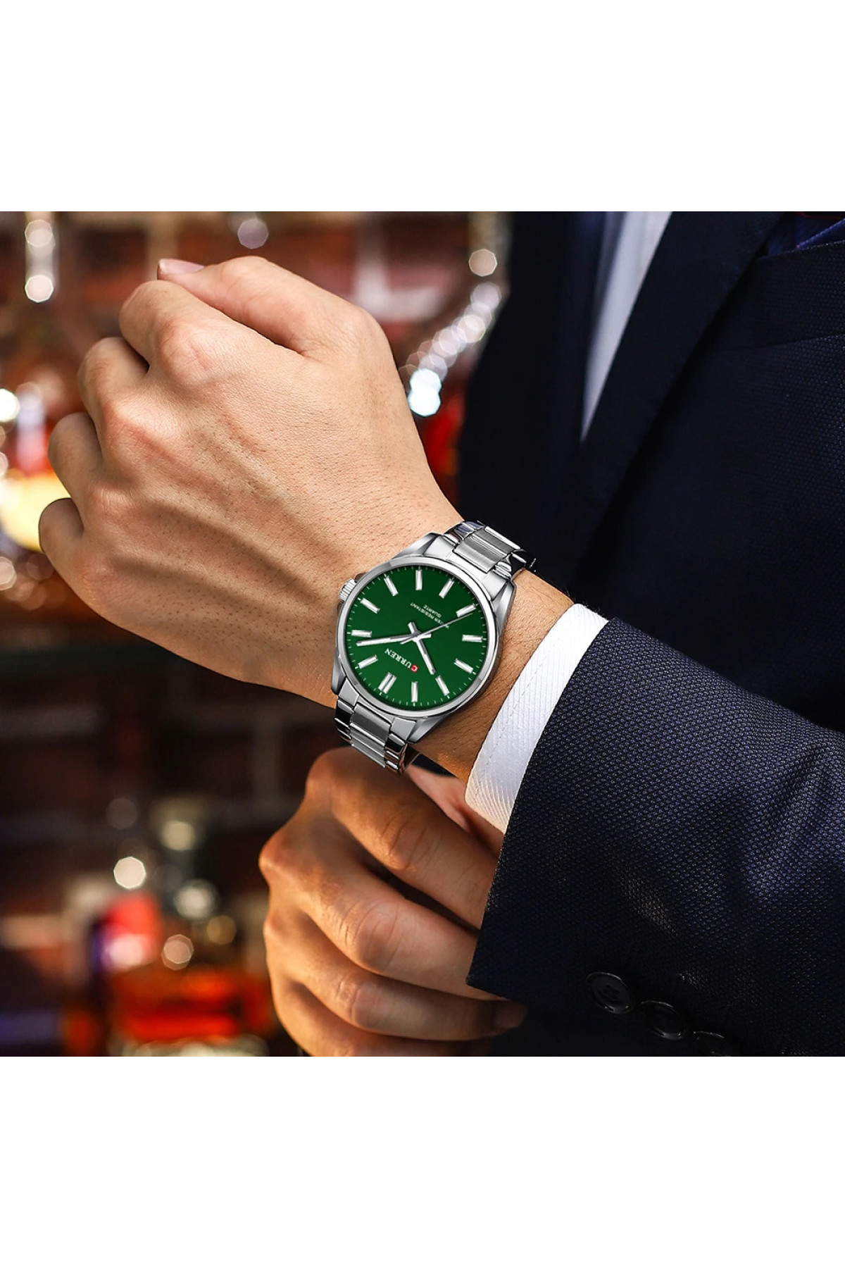 Наручні годинники Curren Curren Curren 9090 Silver-Green