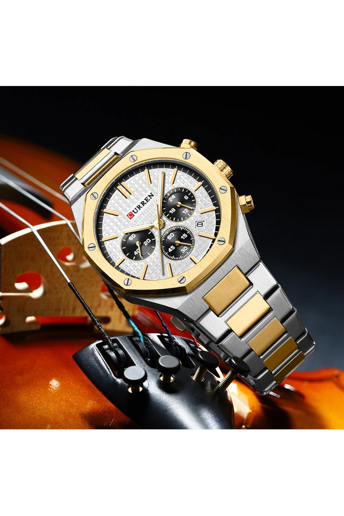 Наручні годинники Curren Curren Curren 8440 Silver-Gold-White