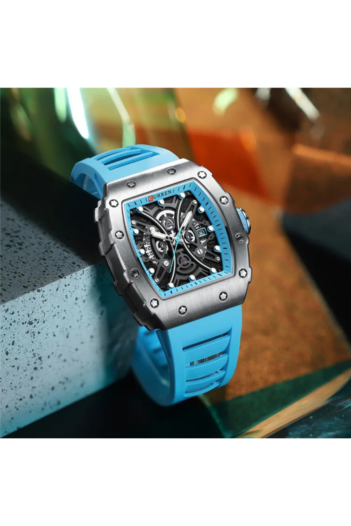 Наручні годинники Curren Curren Curren 8438 Black-Light Blue