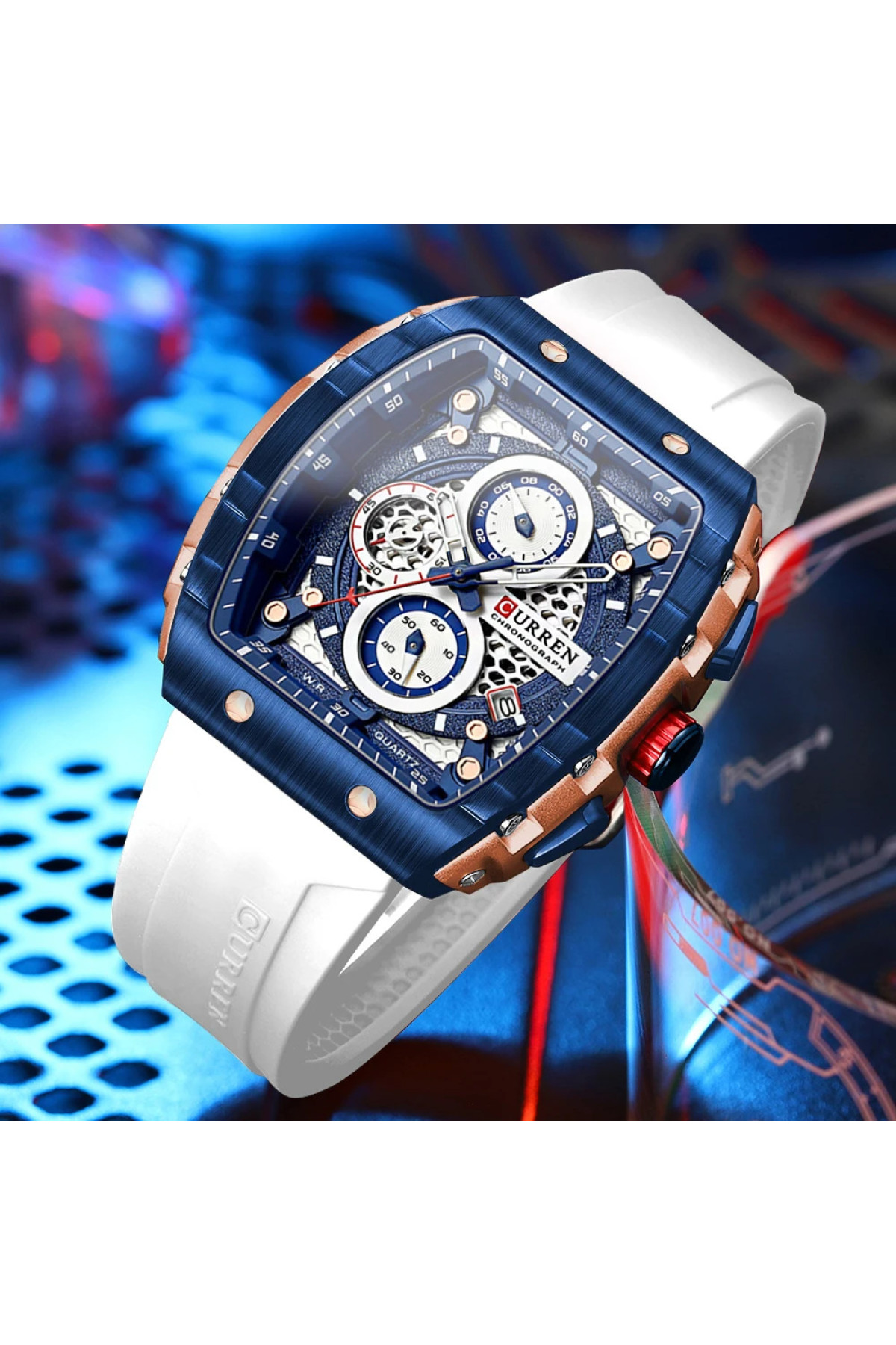 Наручні годинники Curren Curren Curren 8442 Blue-Gold-White
