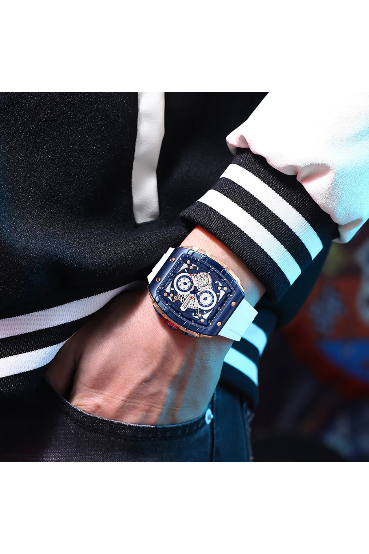 Наручні годинники Curren Curren Curren 8442 Blue-Gold-White