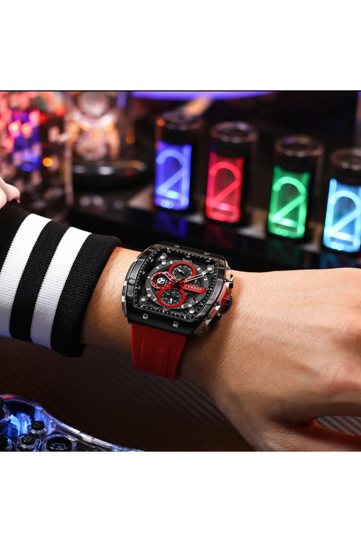 Наручні годинники Curren Curren Curren 8442 Silver-Black-Red