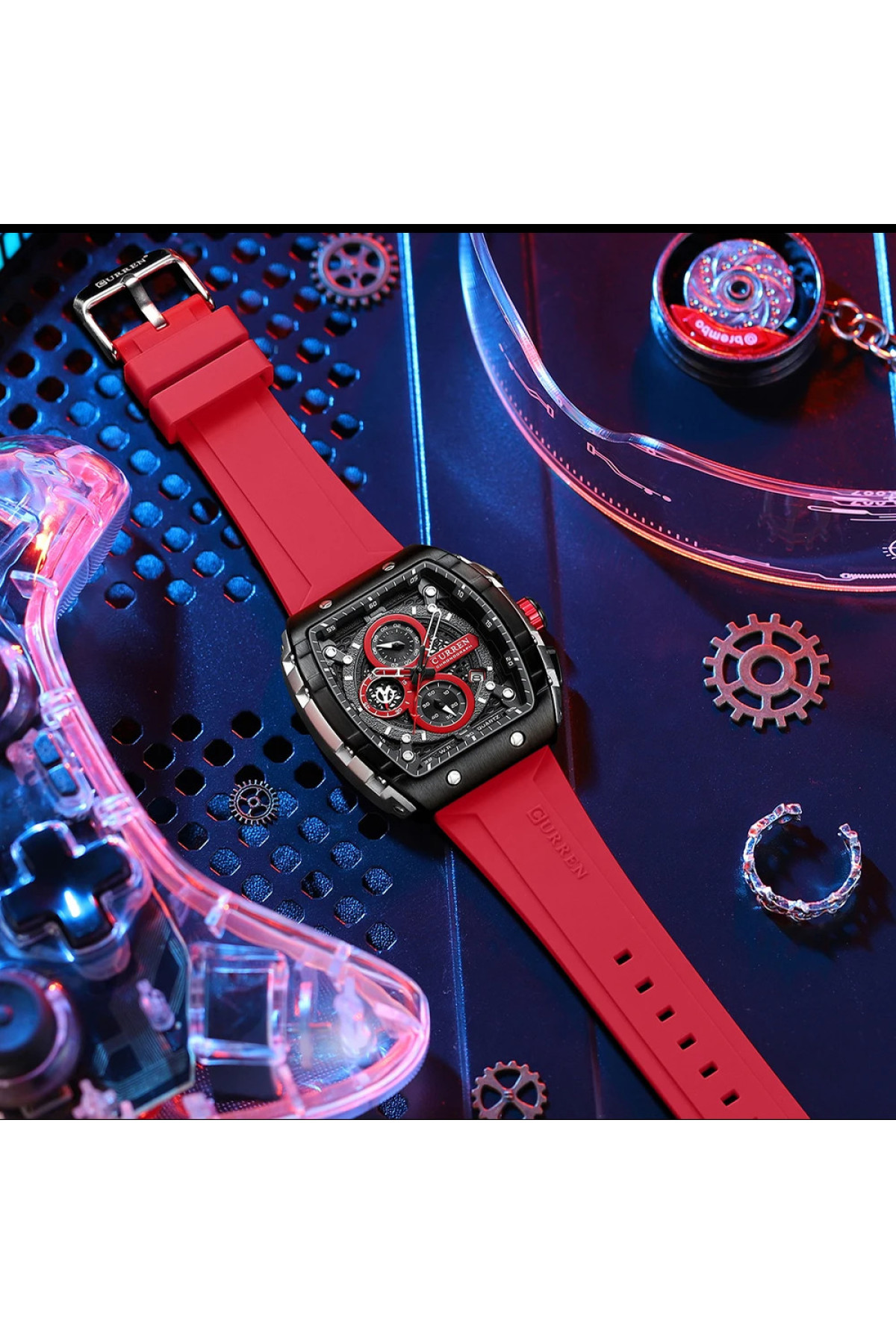 Наручні годинники Curren Curren Curren 8442 Silver-Black-Red
