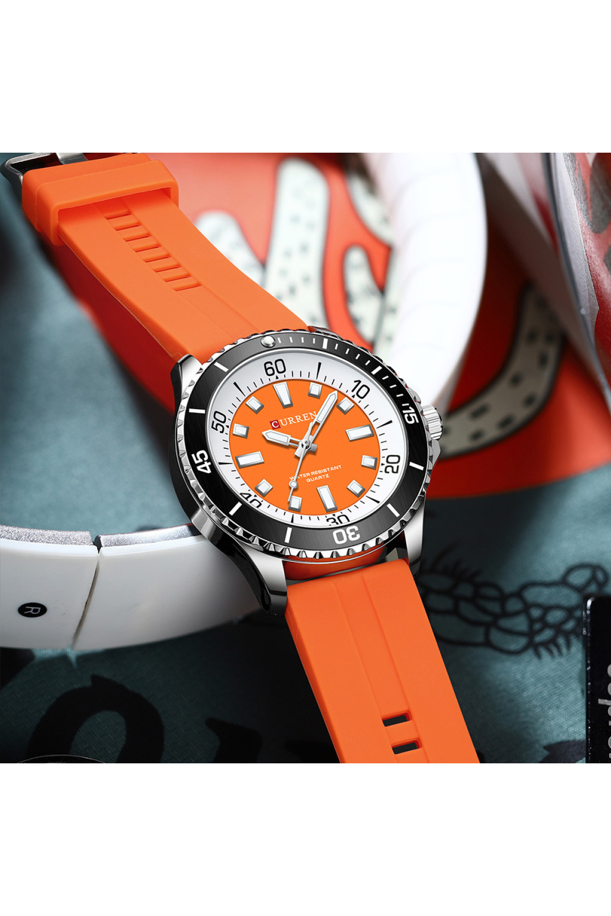 Наручні годинники Curren Curren Curren 8448 Silver-Orange