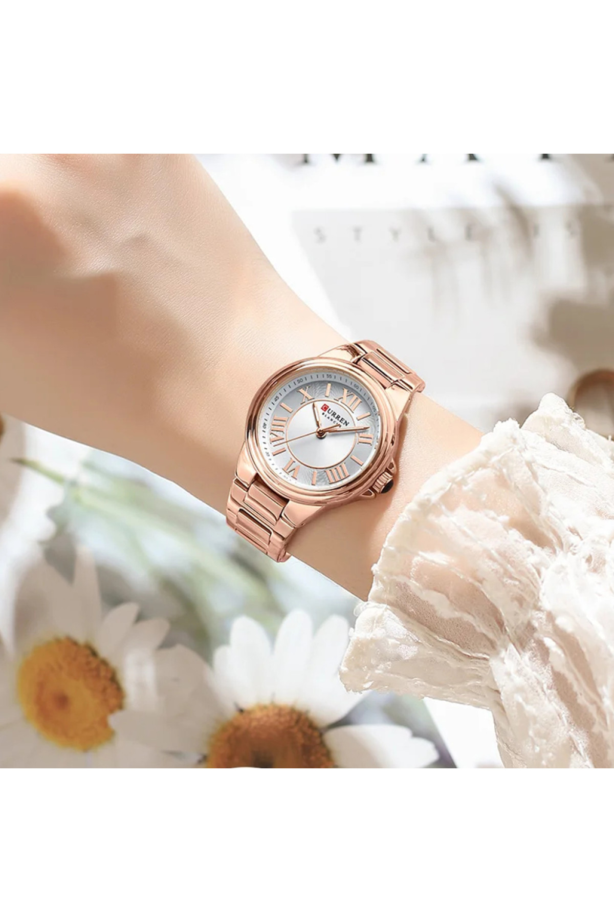 Наручні годинники Curren Curren Curren 9091 Rose Gold-White