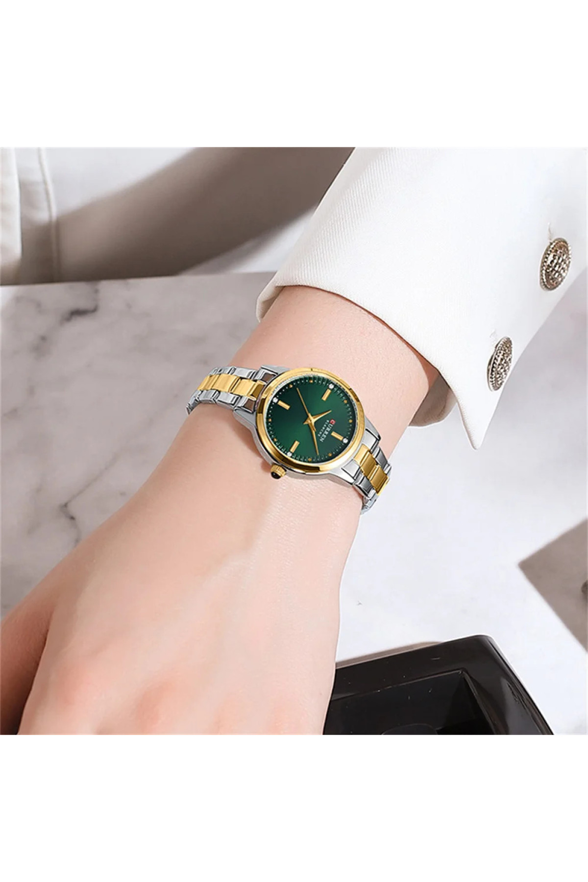 Наручні годинники Curren Curren Curren 9094 Silver-Gold-Green