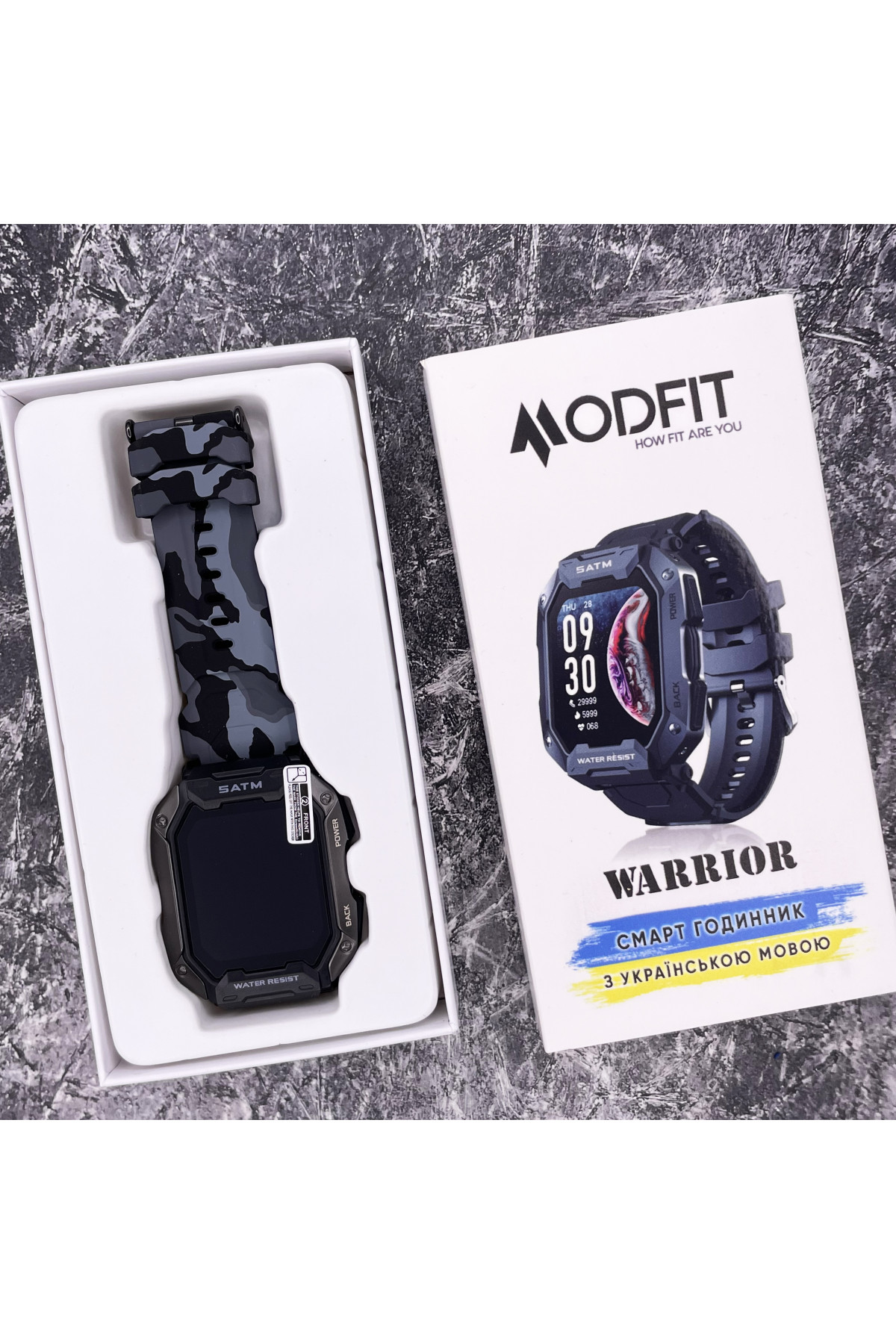 Смарт годинники Modfit Modfit Modfit Warrior All Black Camo Band