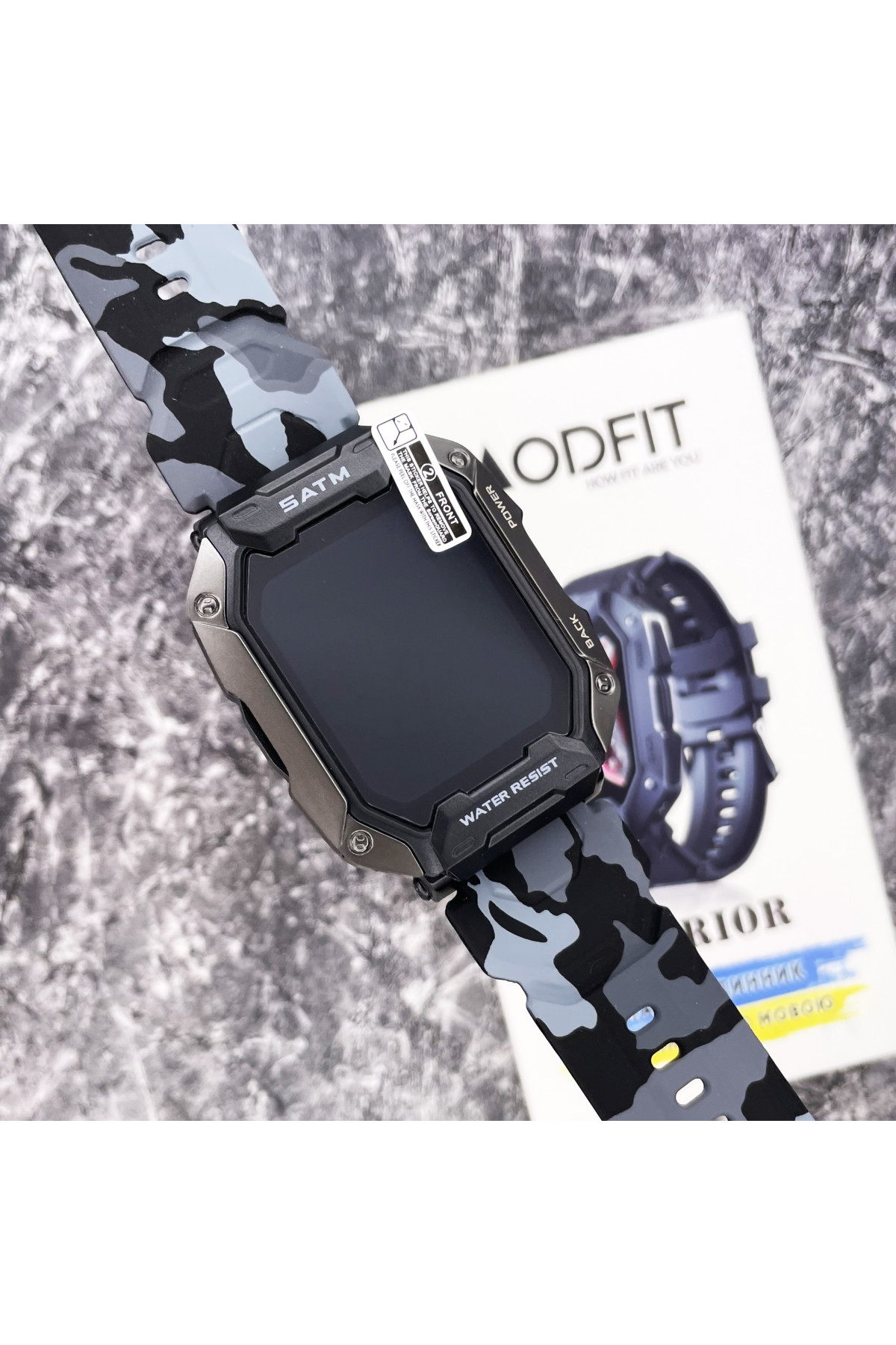 Смарт годинники Modfit Modfit Modfit Warrior All Black Camo Band