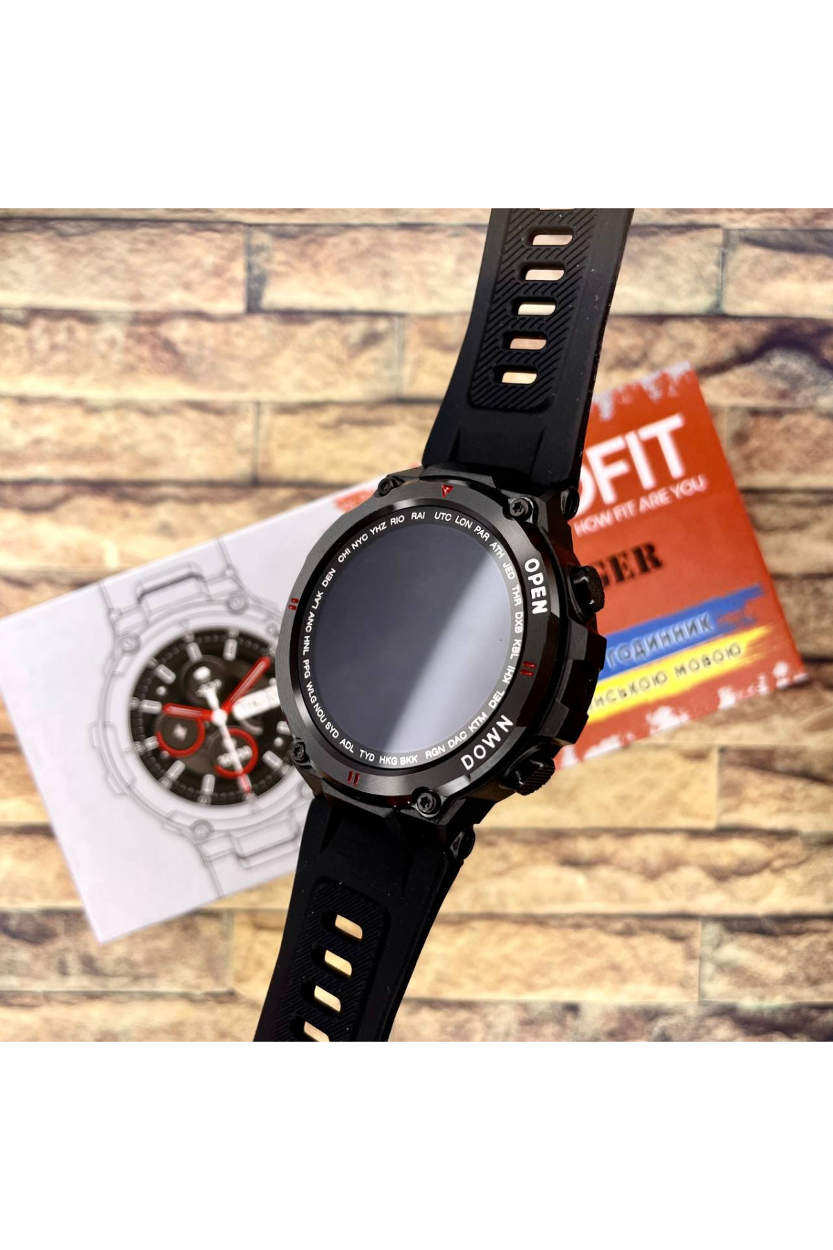 Смарт годинники Modfit Modfit Modfit Ranger All Black 36 мм.