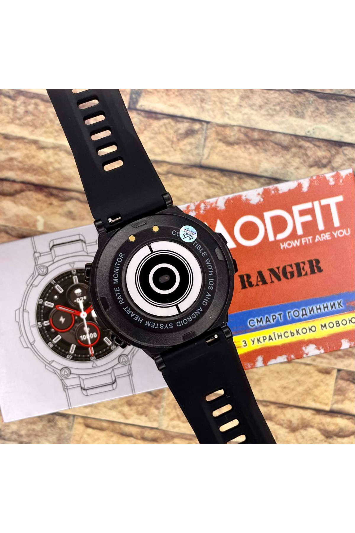 Смарт годинники Modfit Modfit Modfit Ranger All Black 36 мм.