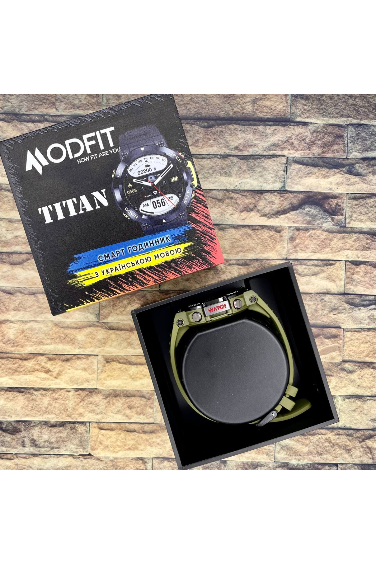 Смарт годинники Modfit Modfit Modfit Titan Army Green 35 мм.