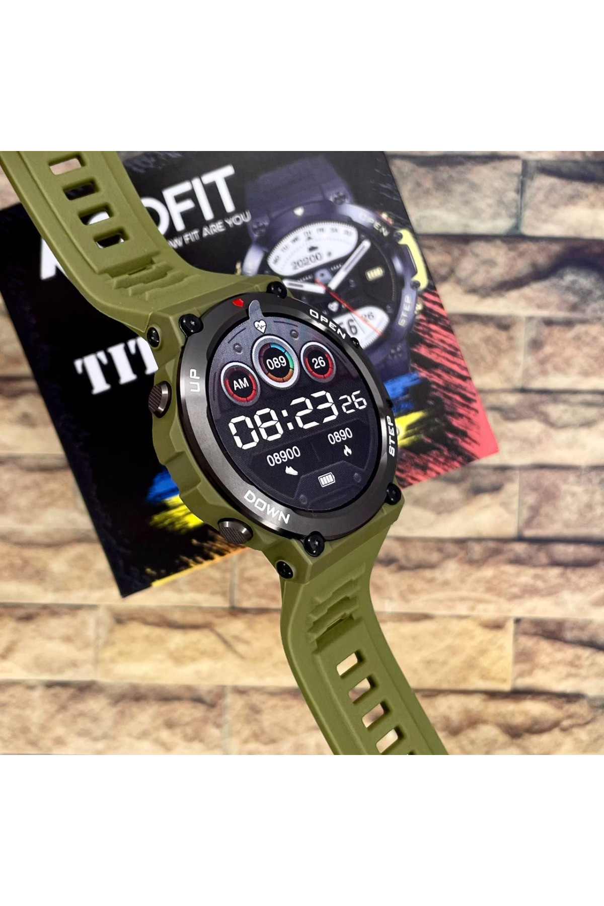 Смарт годинники Modfit Modfit Modfit Titan Army Green 35 мм.