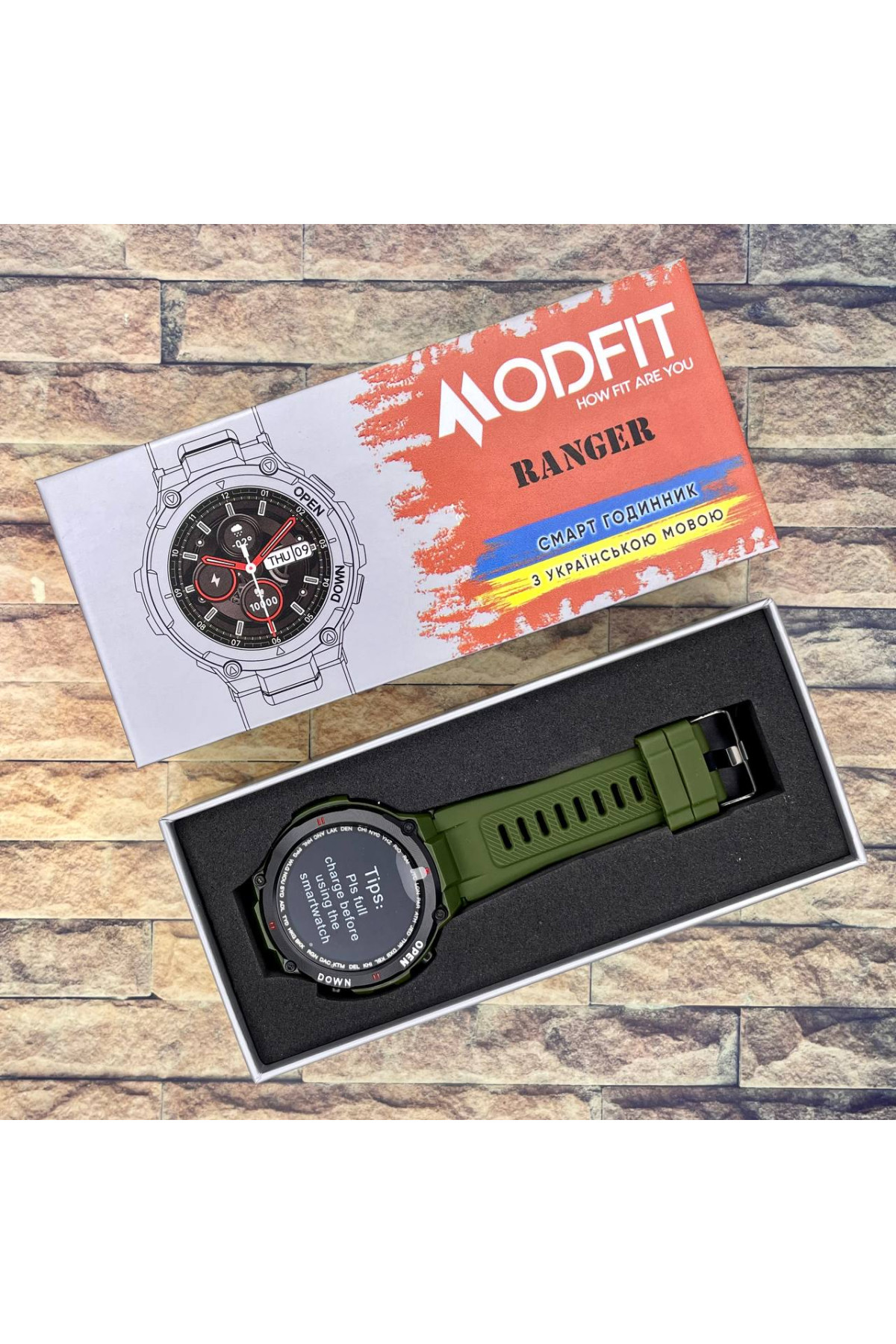 Смарт годинники Modfit Modfit Modfit Ranger Army Green 36 мм.