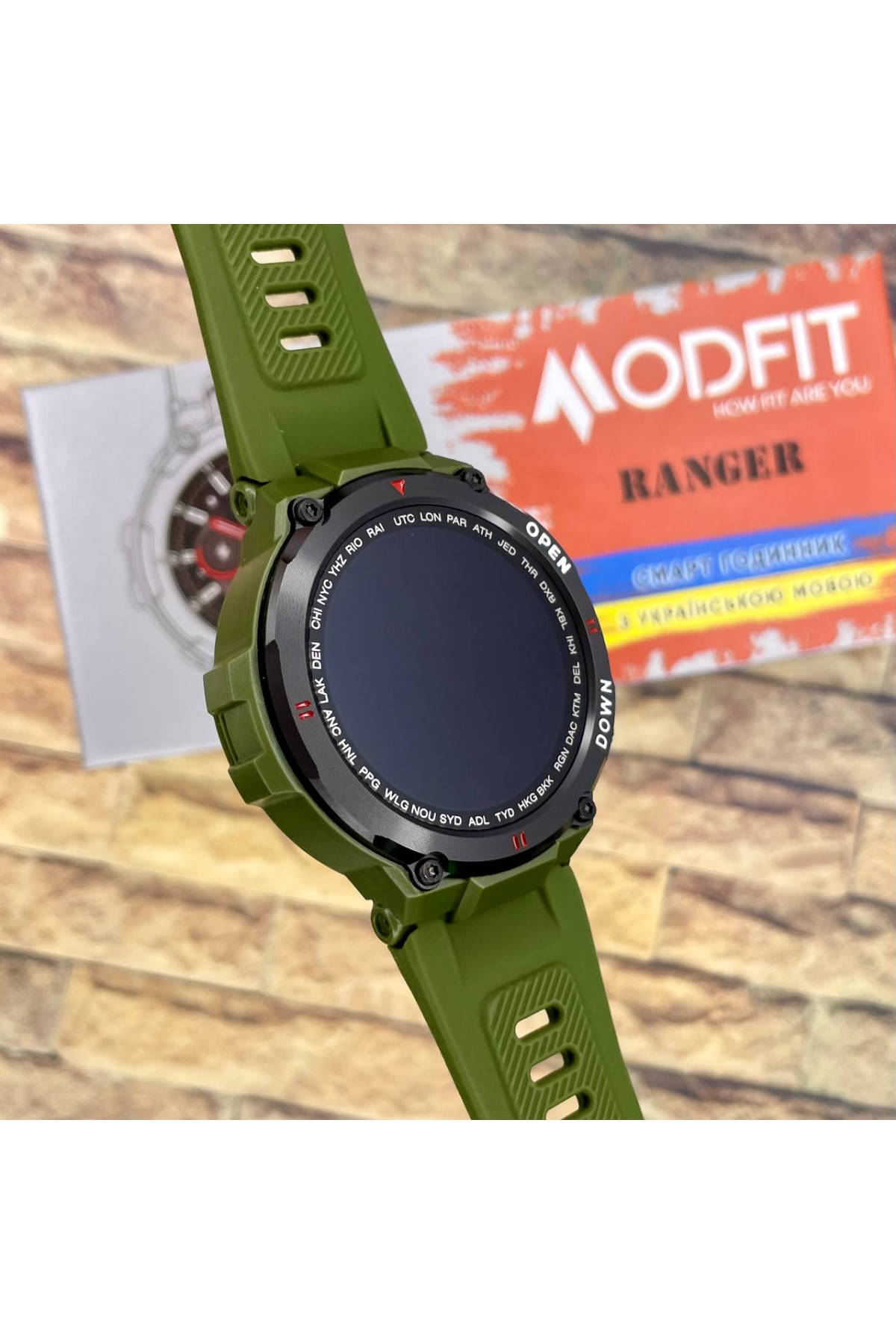 Смарт годинники Modfit Modfit Modfit Ranger Army Green 36 мм.