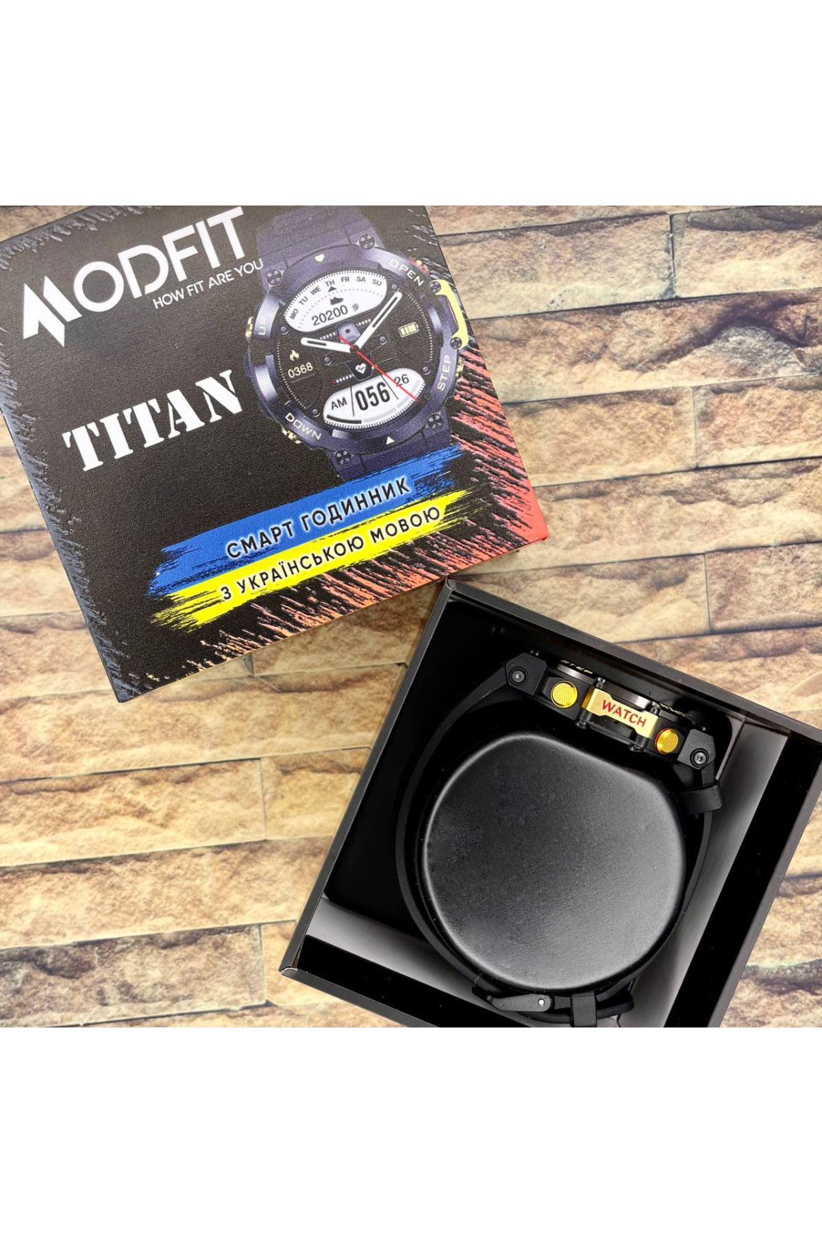 Смарт годинники Modfit Modfit Modfit Titan Black-Gold 35 мм.