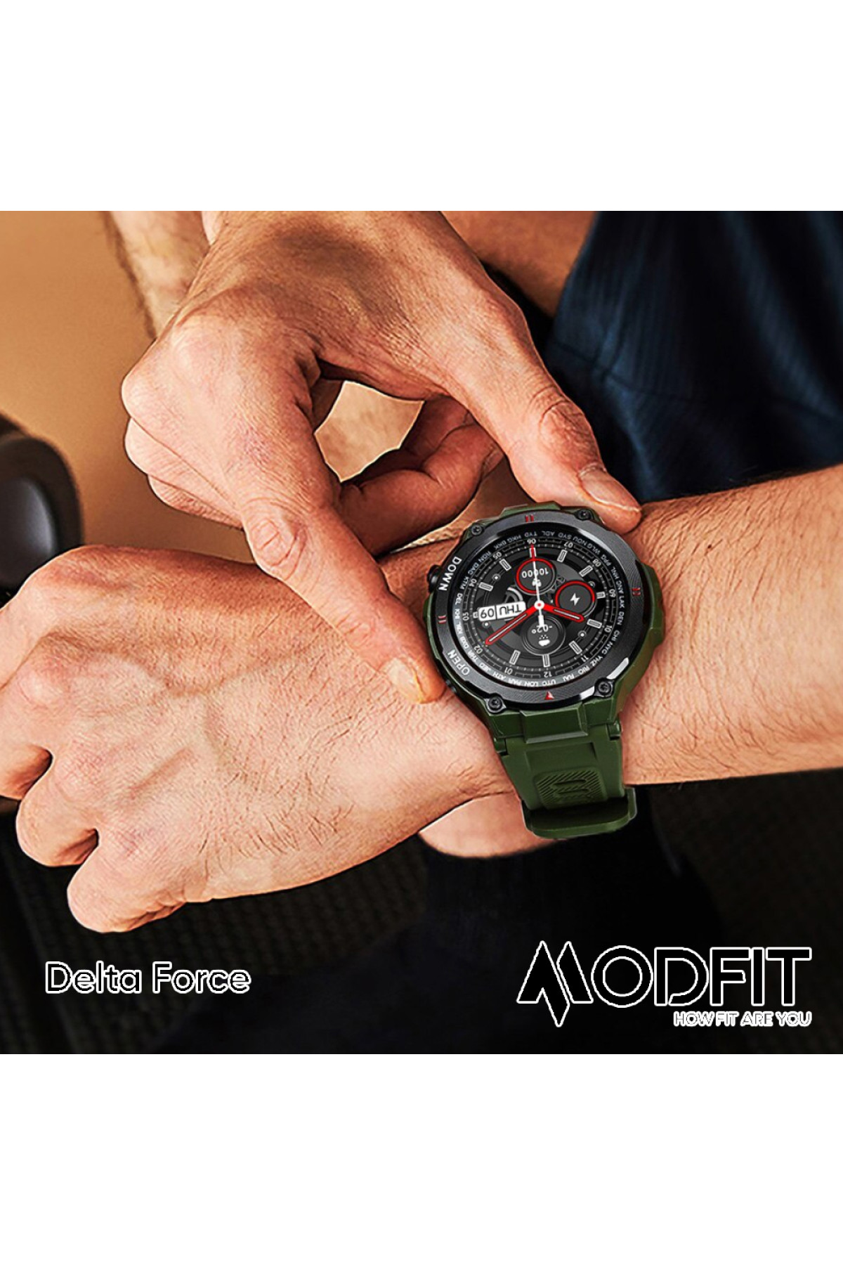 Смарт годинники Modfit Modfit Modfit Delta Force Army Green 36 мм.