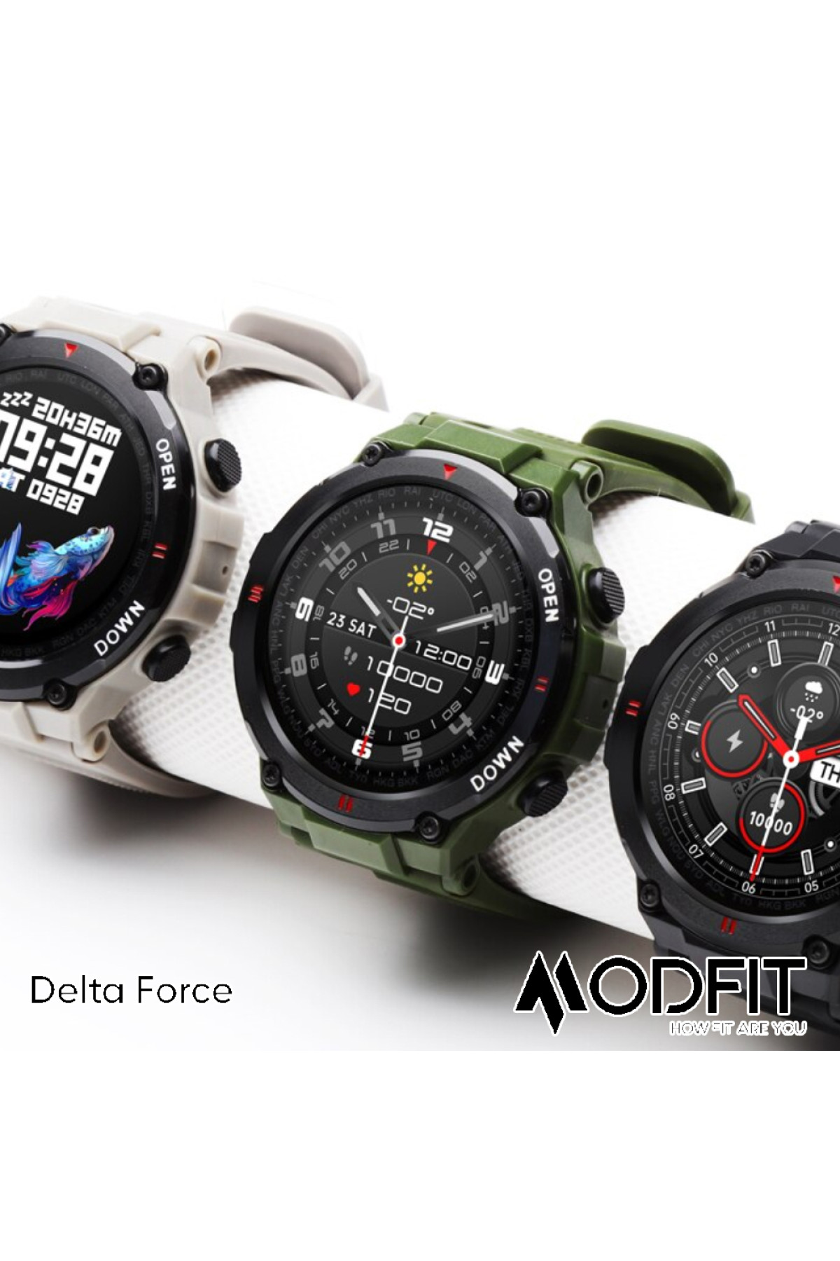 Смарт годинники Modfit Modfit Modfit Delta Force Army Green 36 мм.