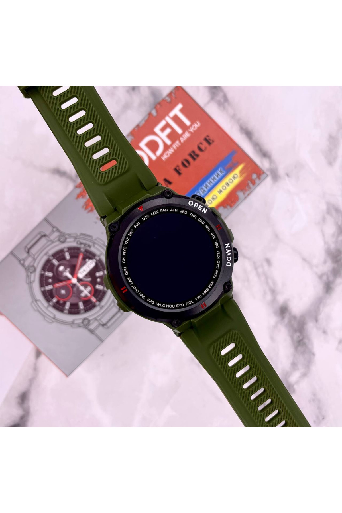 Смарт годинники Modfit Modfit Modfit Delta Force Army Green 36 мм.