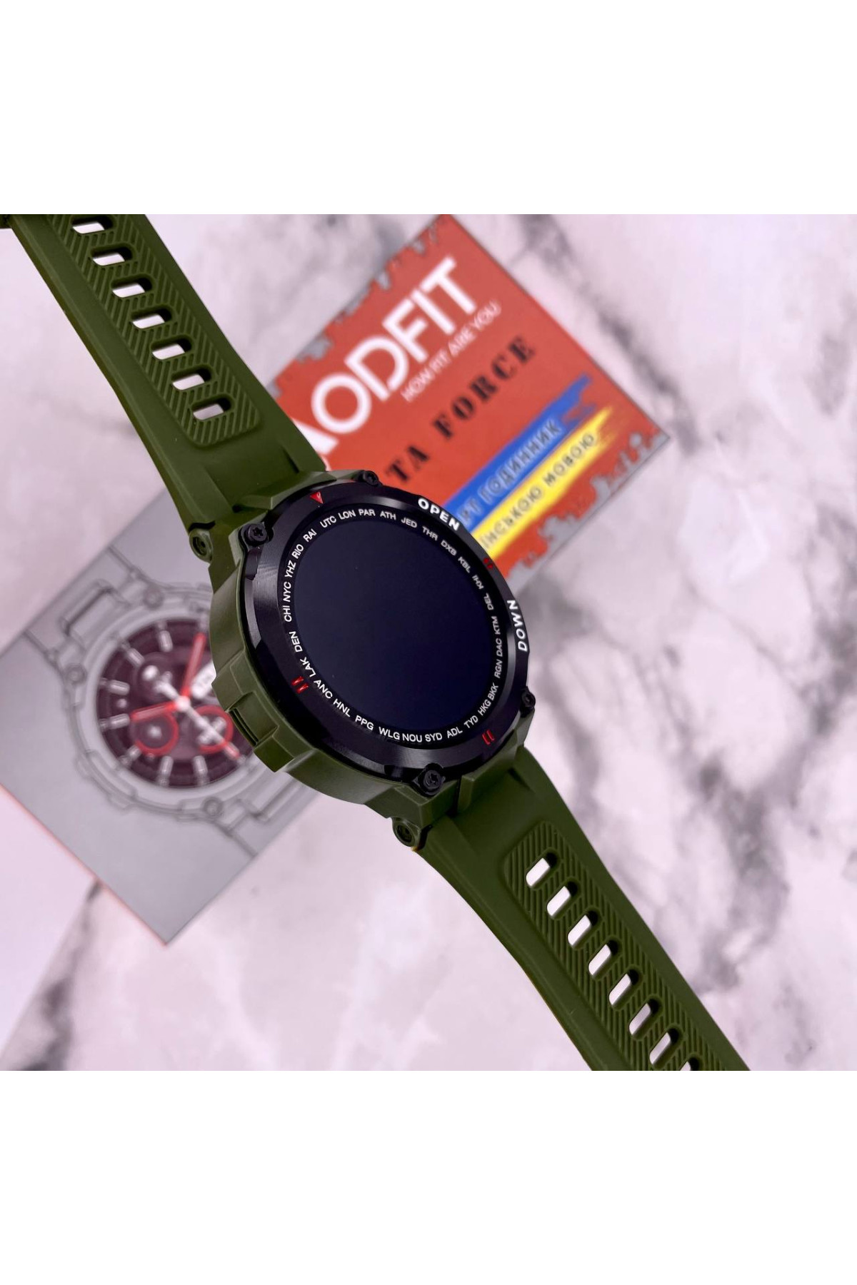Смарт годинники Modfit Modfit Modfit Delta Force Army Green 36 мм.