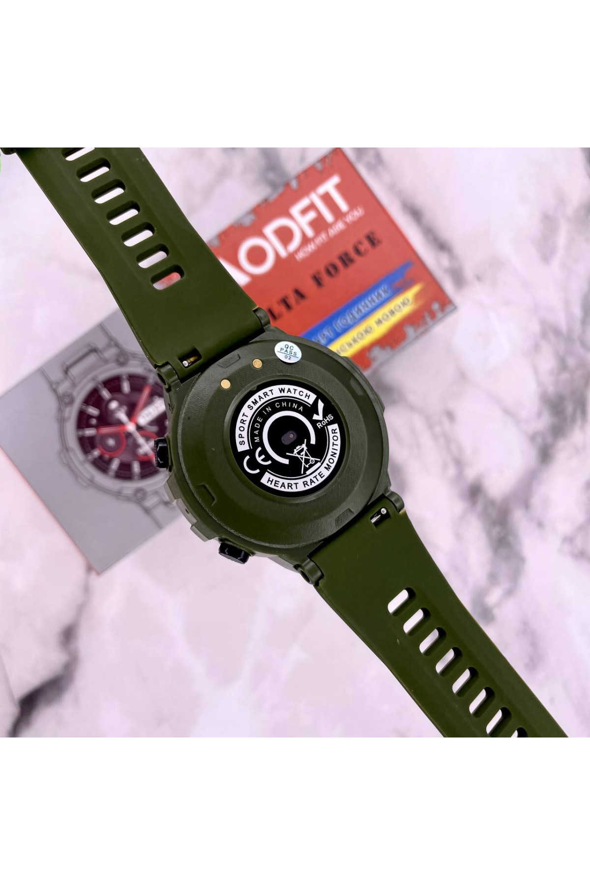 Смарт годинники Modfit Modfit Modfit Delta Force Army Green 36 мм.