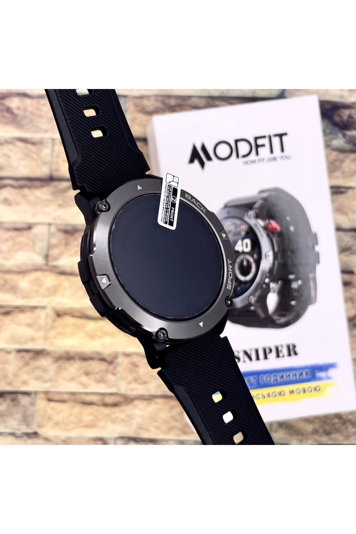 Смарт годинники Modfit Modfit Modfit Sniper All Black 36 мм.