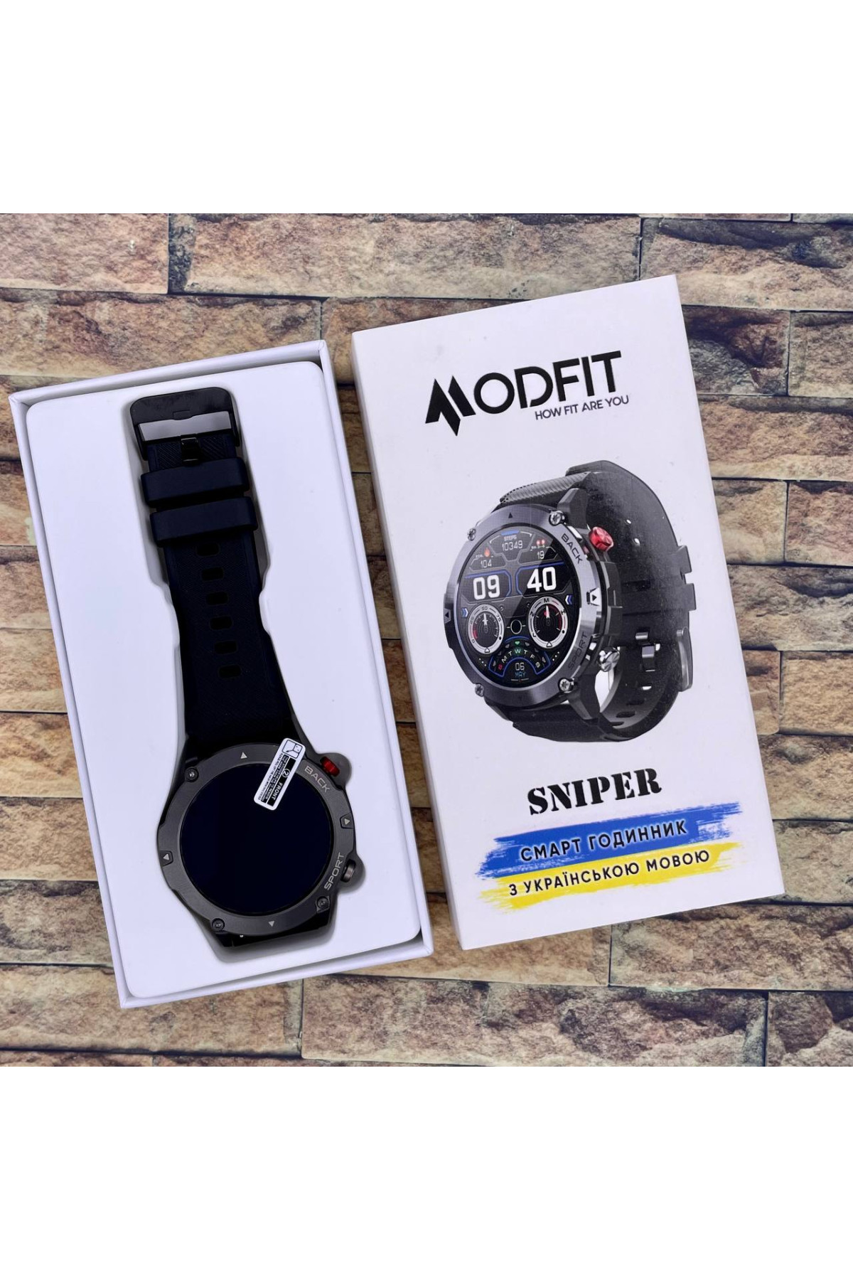 Смарт годинники Modfit Modfit Modfit Sniper All Black 36 мм.