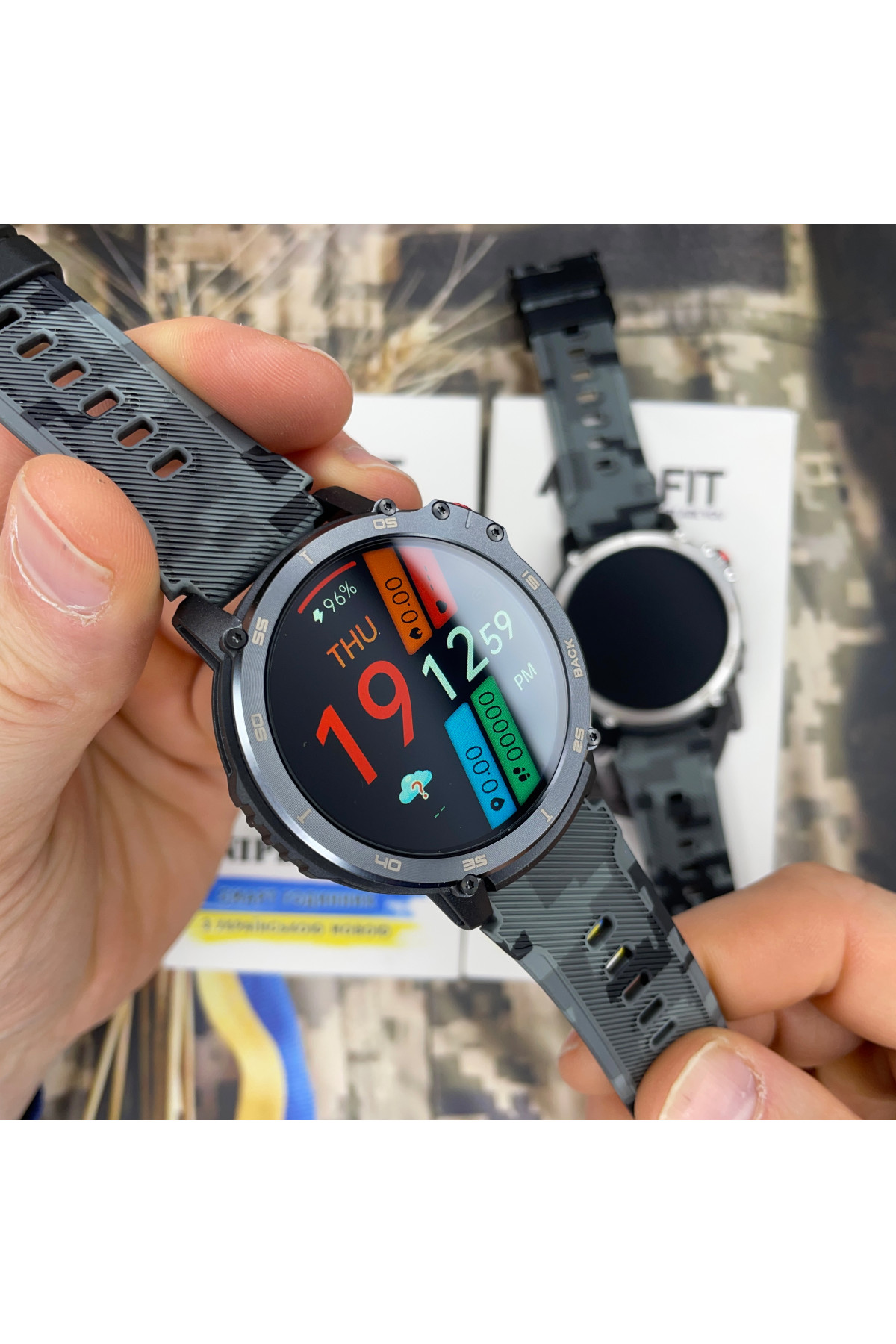 Смарт годинники Modfit Modfit Modfit Sniper Pro All Black 41 мм.