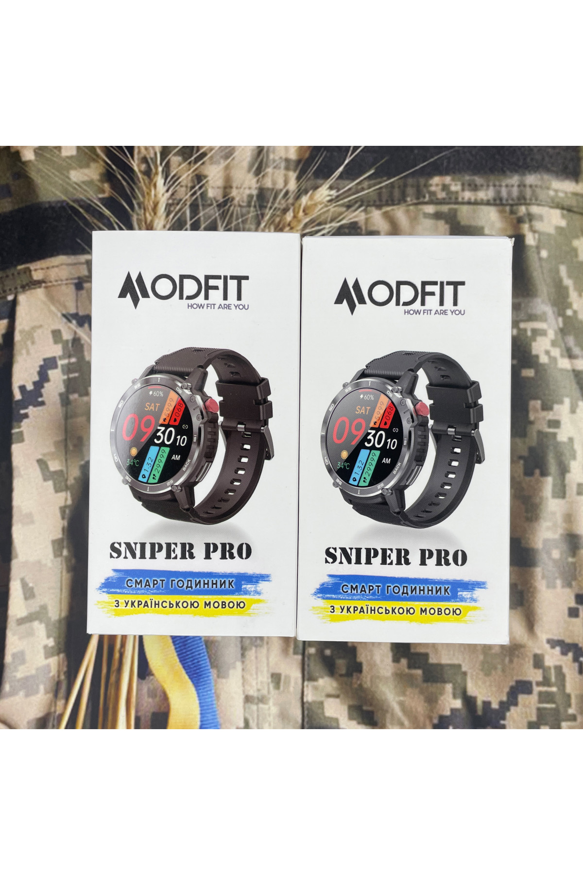 Смарт годинники Modfit Modfit Modfit Sniper Pro All Black 41 мм.