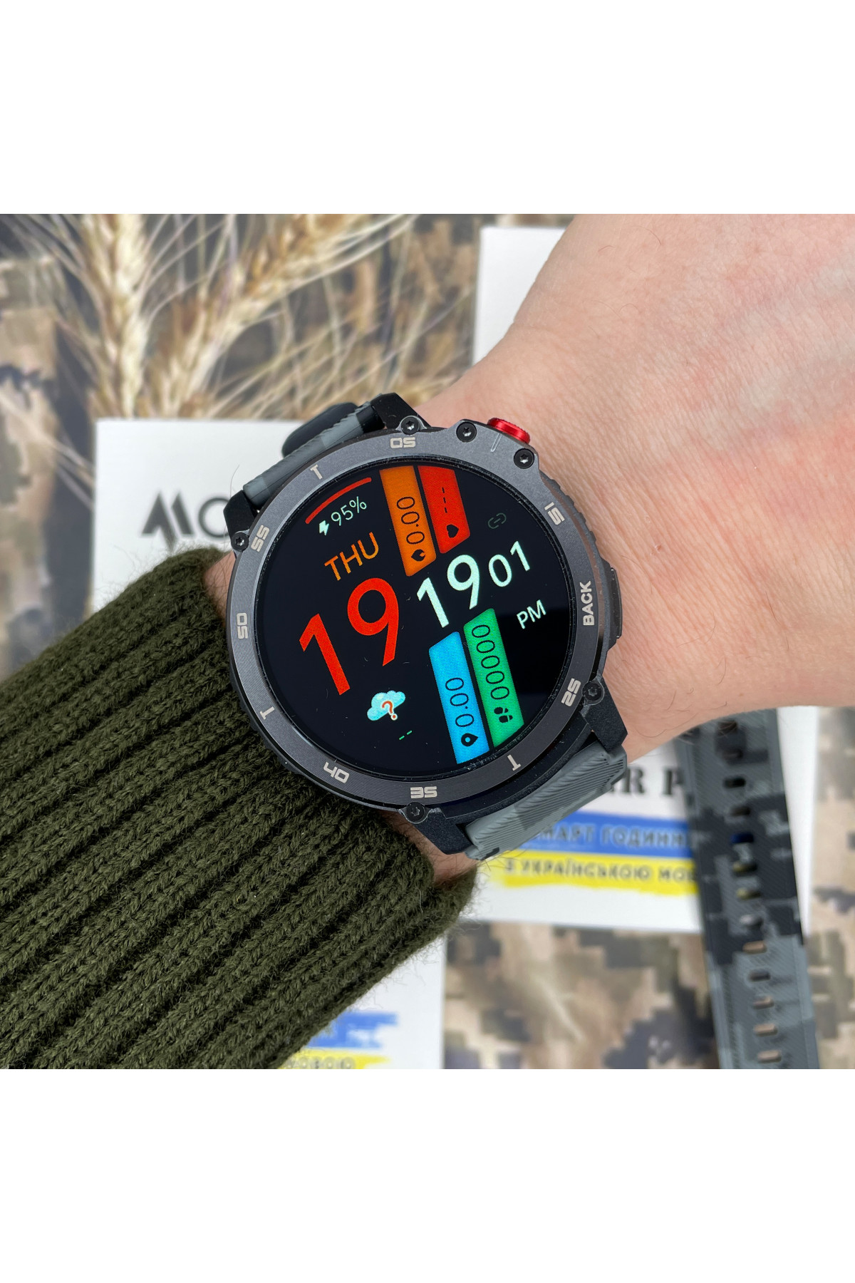 Смарт годинники Modfit Modfit Modfit Sniper Pro All Black 41 мм.