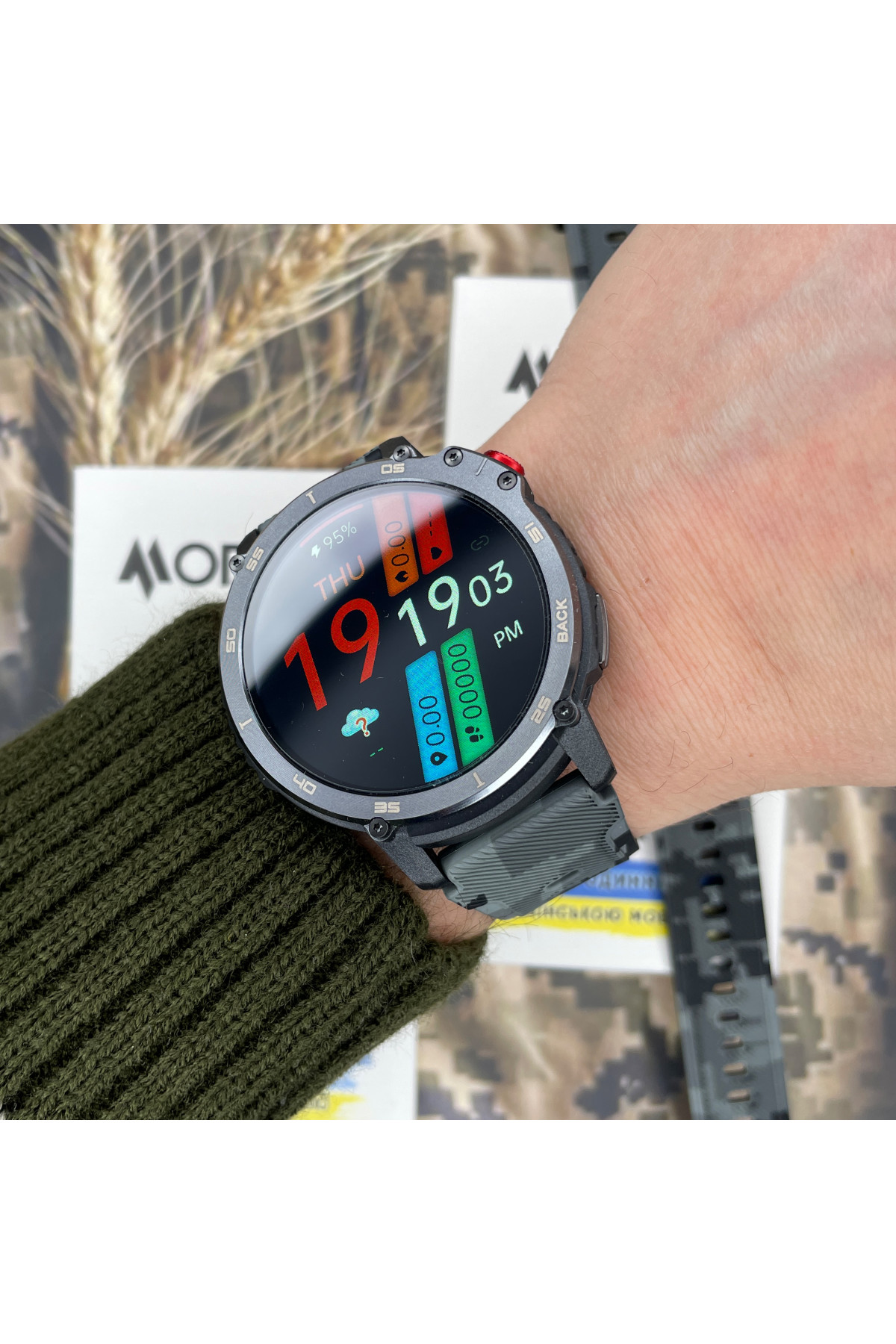 Смарт годинники Modfit Modfit Modfit Sniper Pro All Black 41 мм.