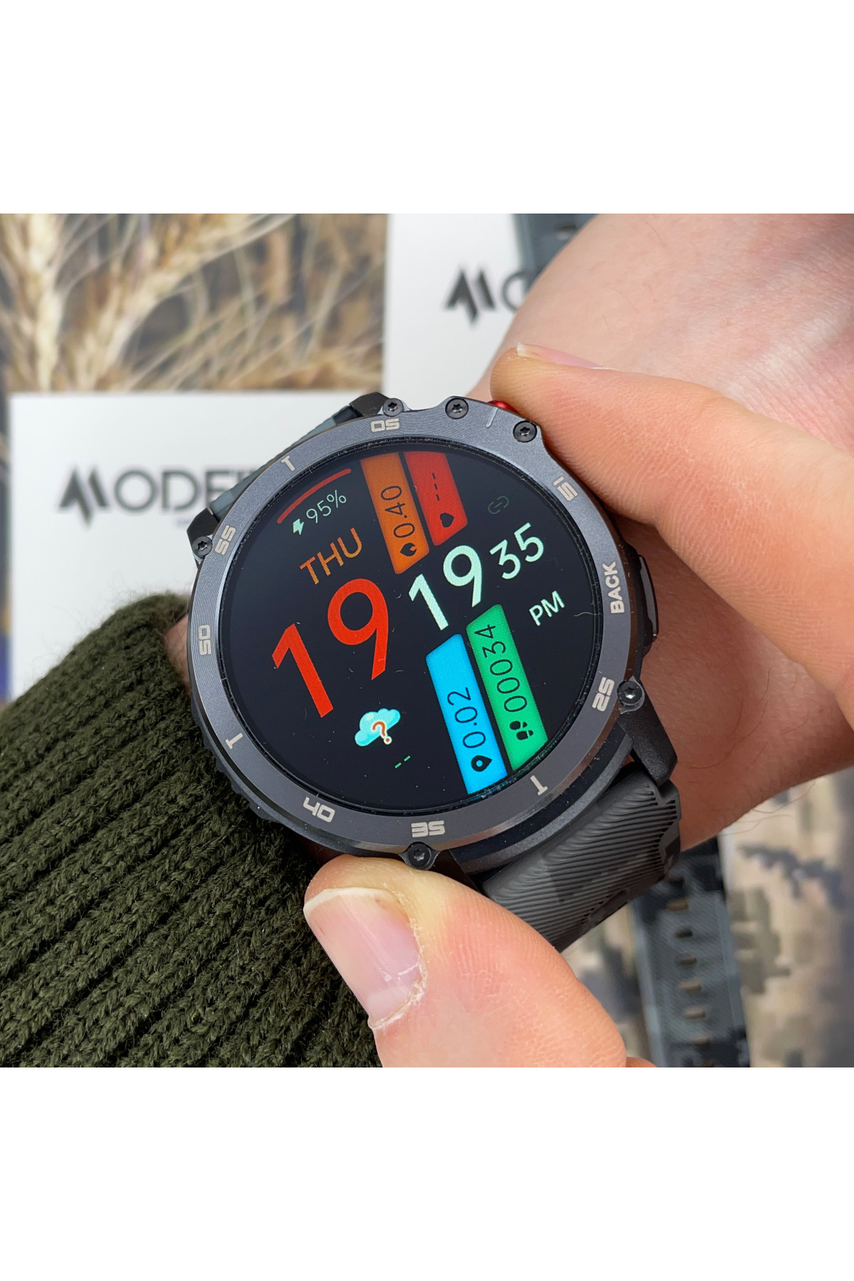 Смарт годинники Modfit Modfit Modfit Sniper Pro All Black 41 мм.