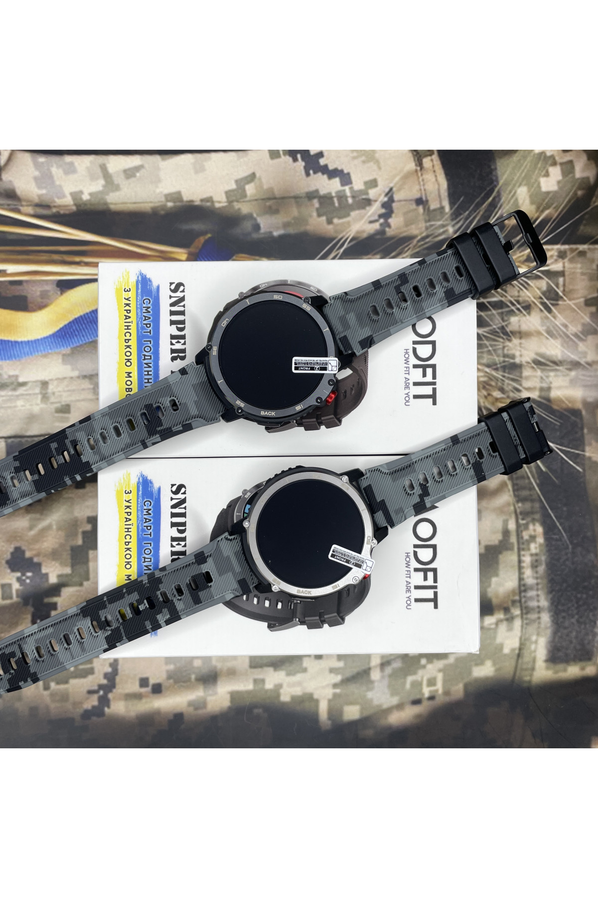 Смарт годинники Modfit Modfit Modfit Sniper Pro All Black 41 мм.