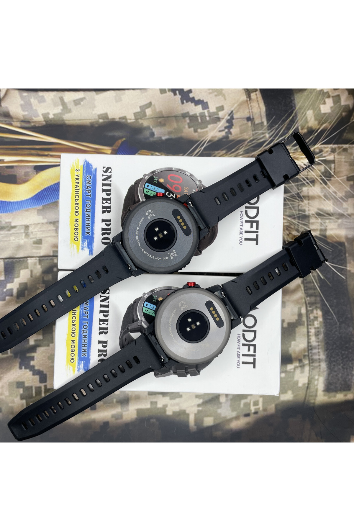 Смарт годинники Modfit Modfit Modfit Sniper Pro All Black 41 мм.