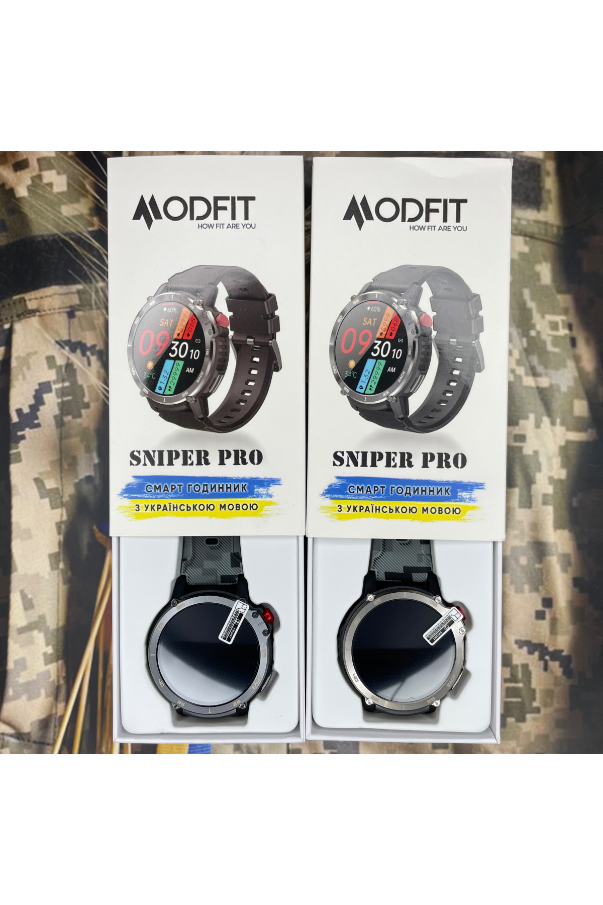 Смарт годинники Modfit Modfit Modfit Sniper Pro All Black 41 мм.