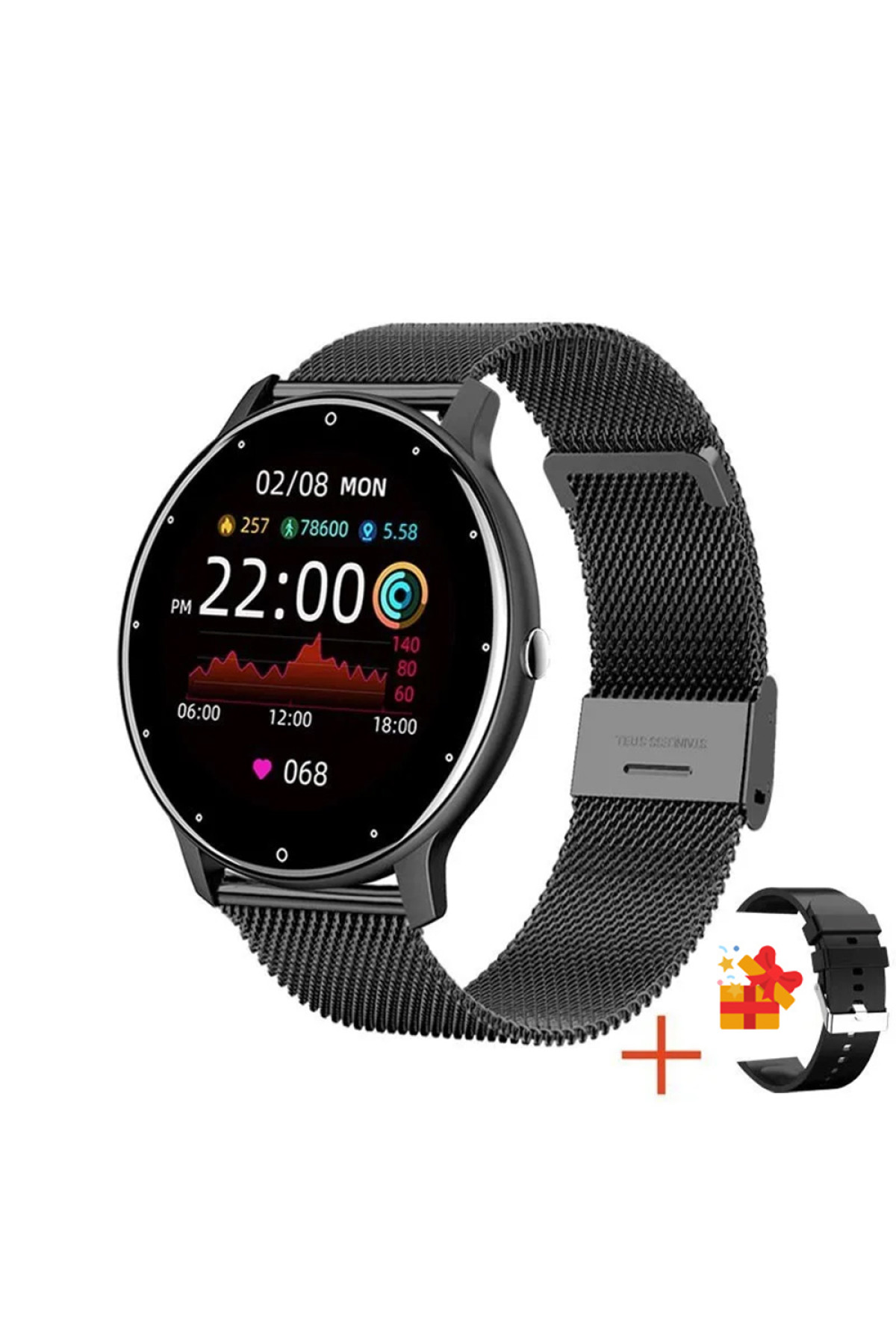 Смарт годинники Modfit Modfit Modfit Business All Black Mesh 41 мм.