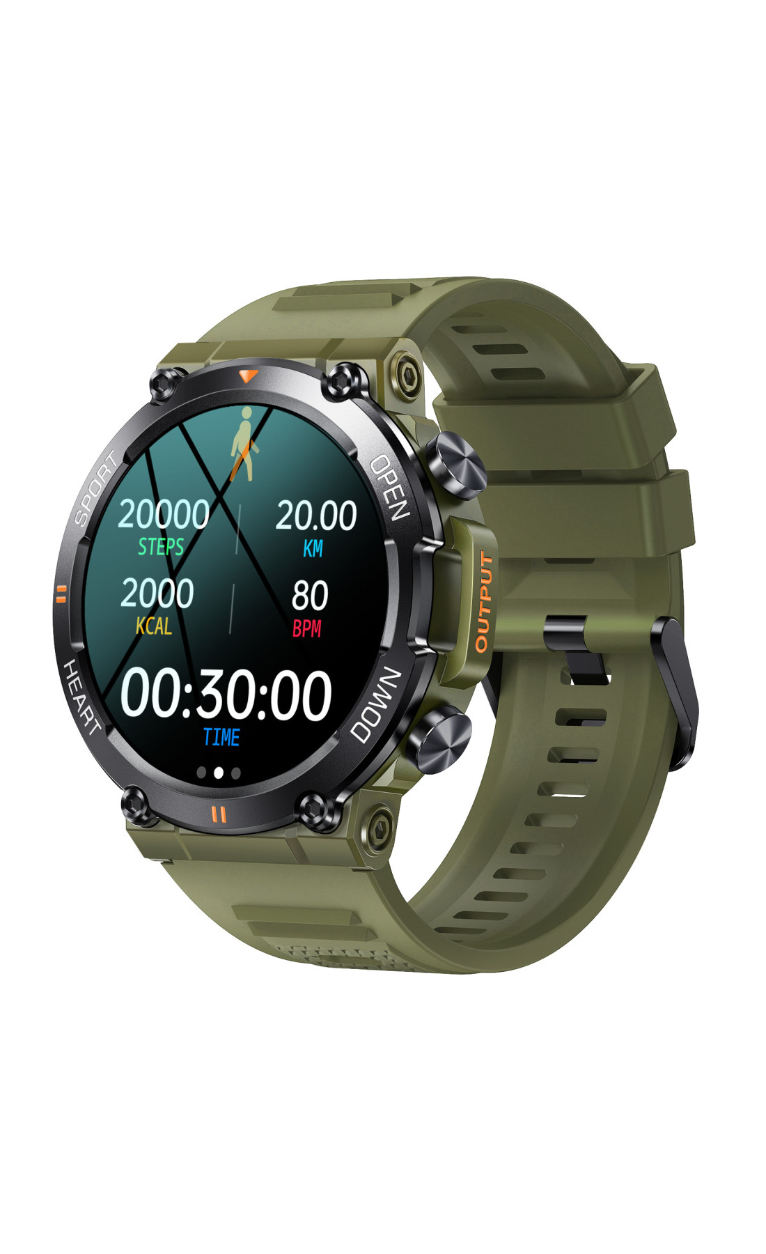 Смарт годинники Modfit Modfit Modfit Hunter Army Green 36 мм.