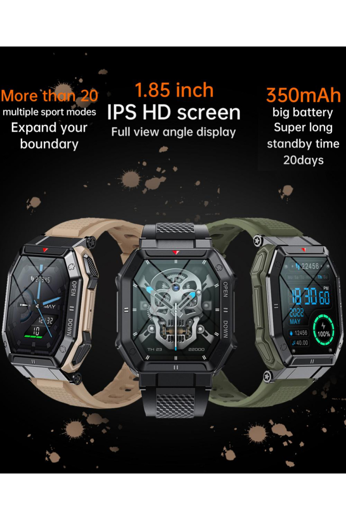 Смарт годинники Modfit Modfit Modfit Shockwave All Black