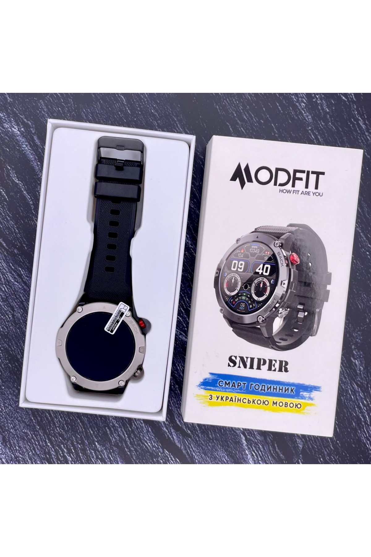 Смарт годинники Modfit Modfit Modfit Sniper Black-Silver 36 мм.