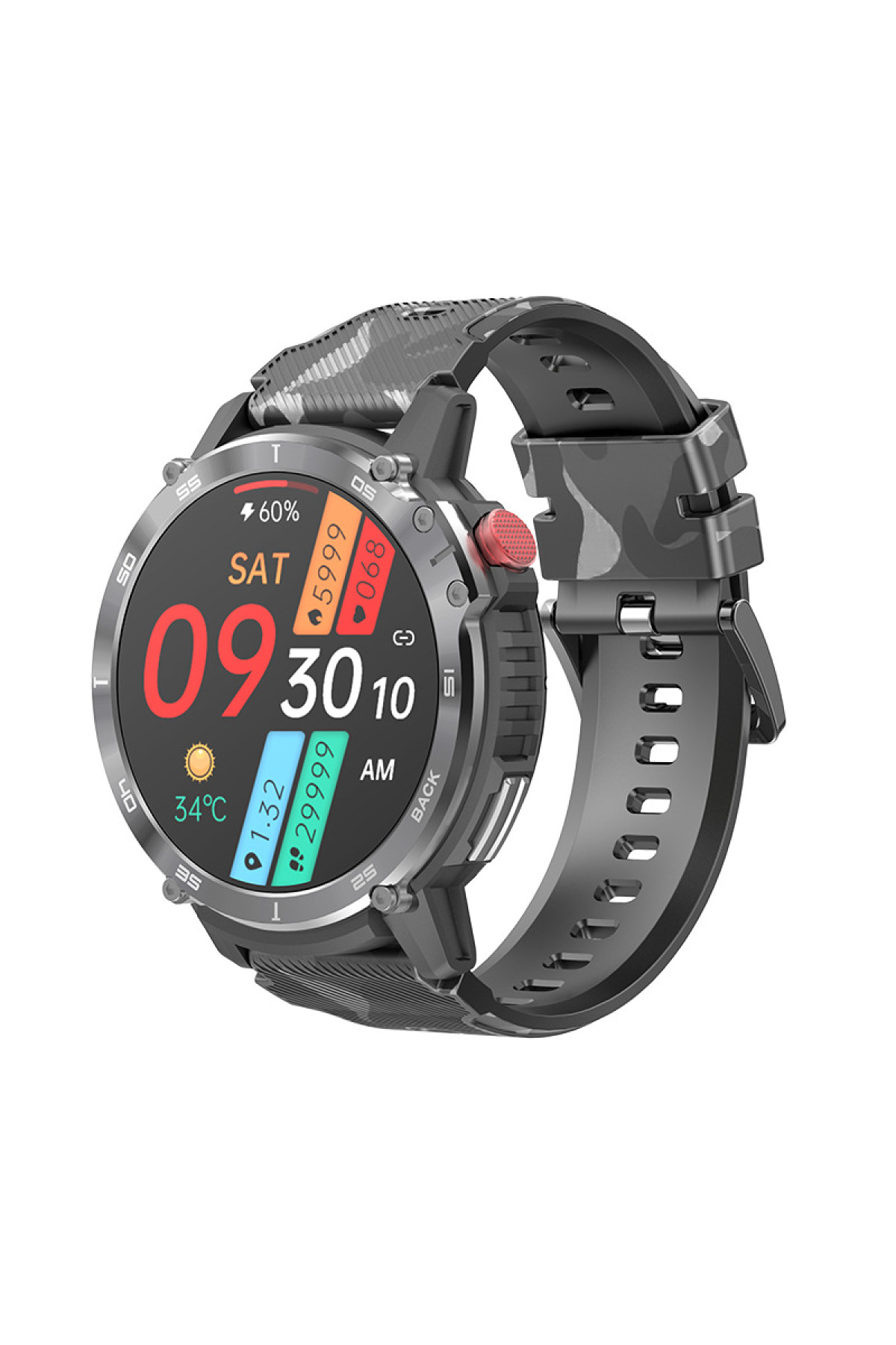 Смарт годинники Modfit Modfit Modfit Sniper Pro Black-Silver 41 мм.