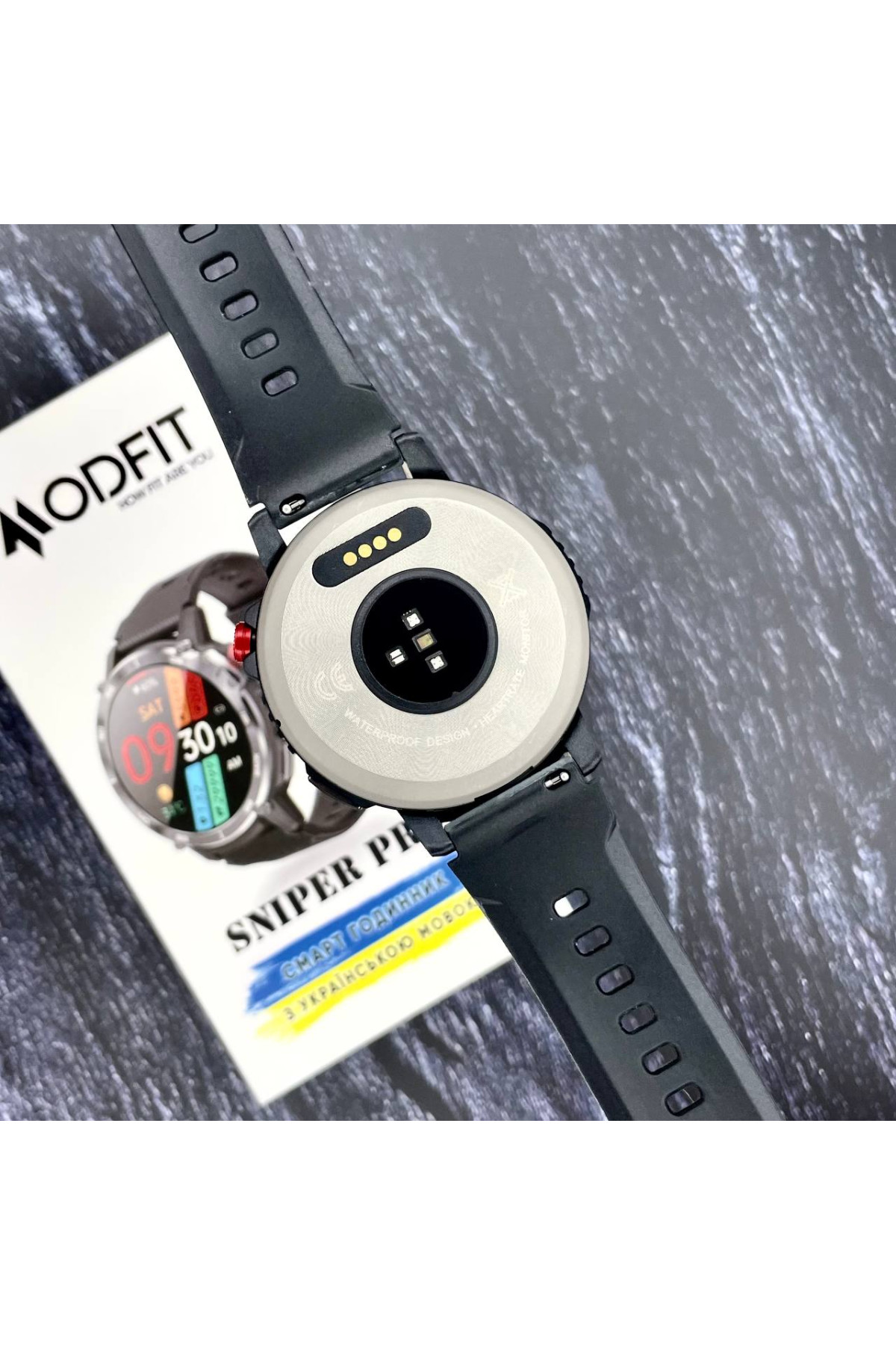 Смарт годинники Modfit Modfit Modfit Sniper Pro Black-Silver 41 мм.